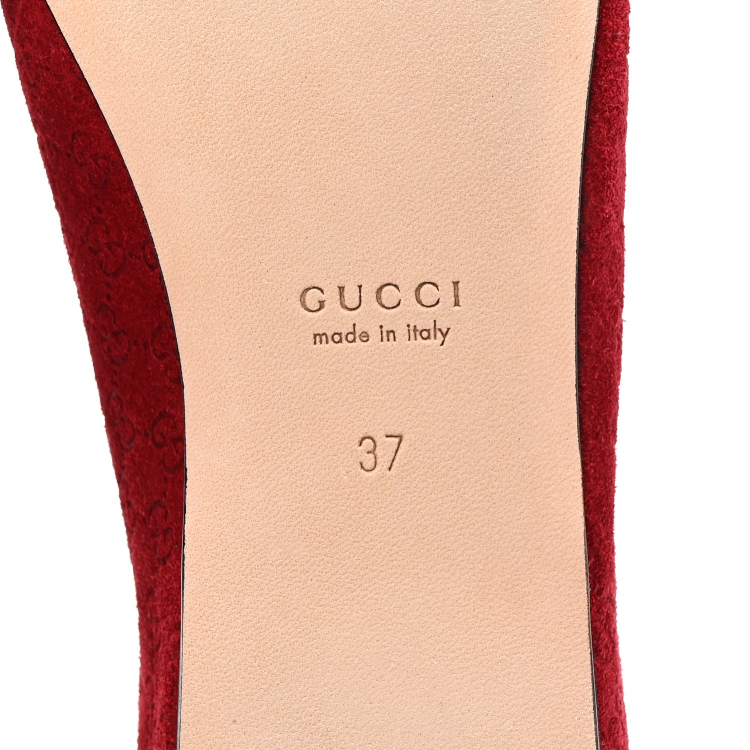 Suede Micro GG Horsebit Womens Kensington Moccasin Loafers 37 Rosso Ancora