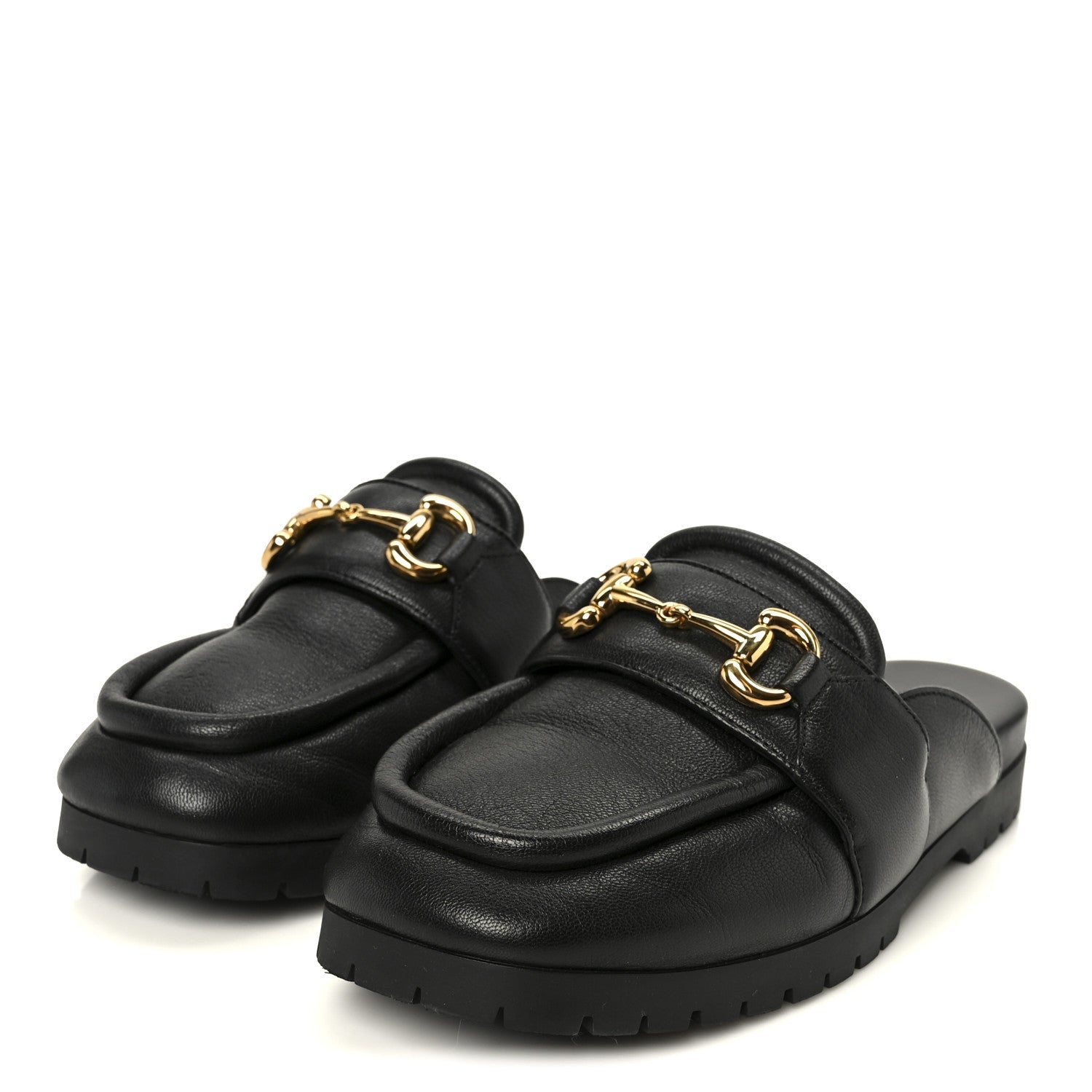 Goatskin Auroville Horsebit Mules 37.5 Black