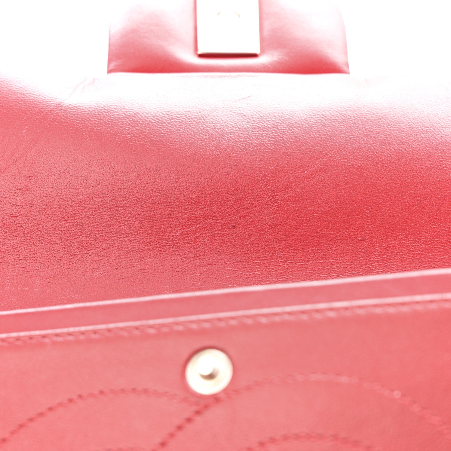 Patent Quilted Maxi Double Flap Red