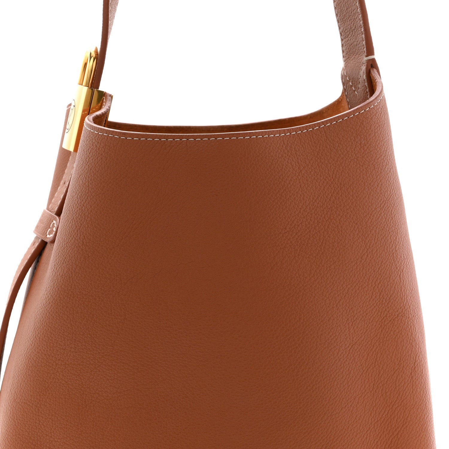 Grained Calfskin Low Key Hobo PM Cognac