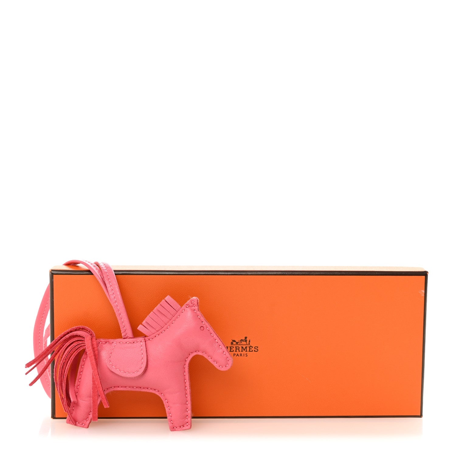Milo Lambskin Grigri Rodeo Horse Bag Charm PM Rose Azalee