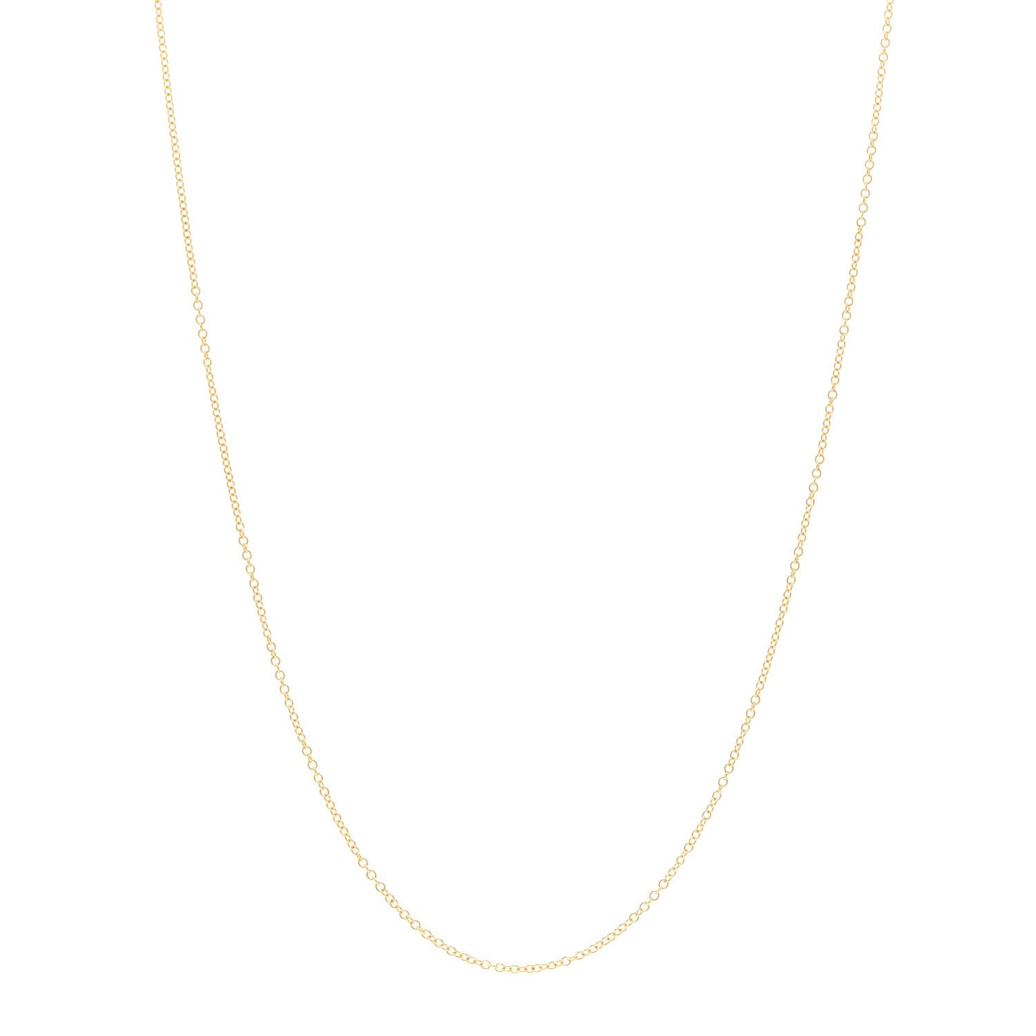 18K Yellow Gold Chain Necklace 16"