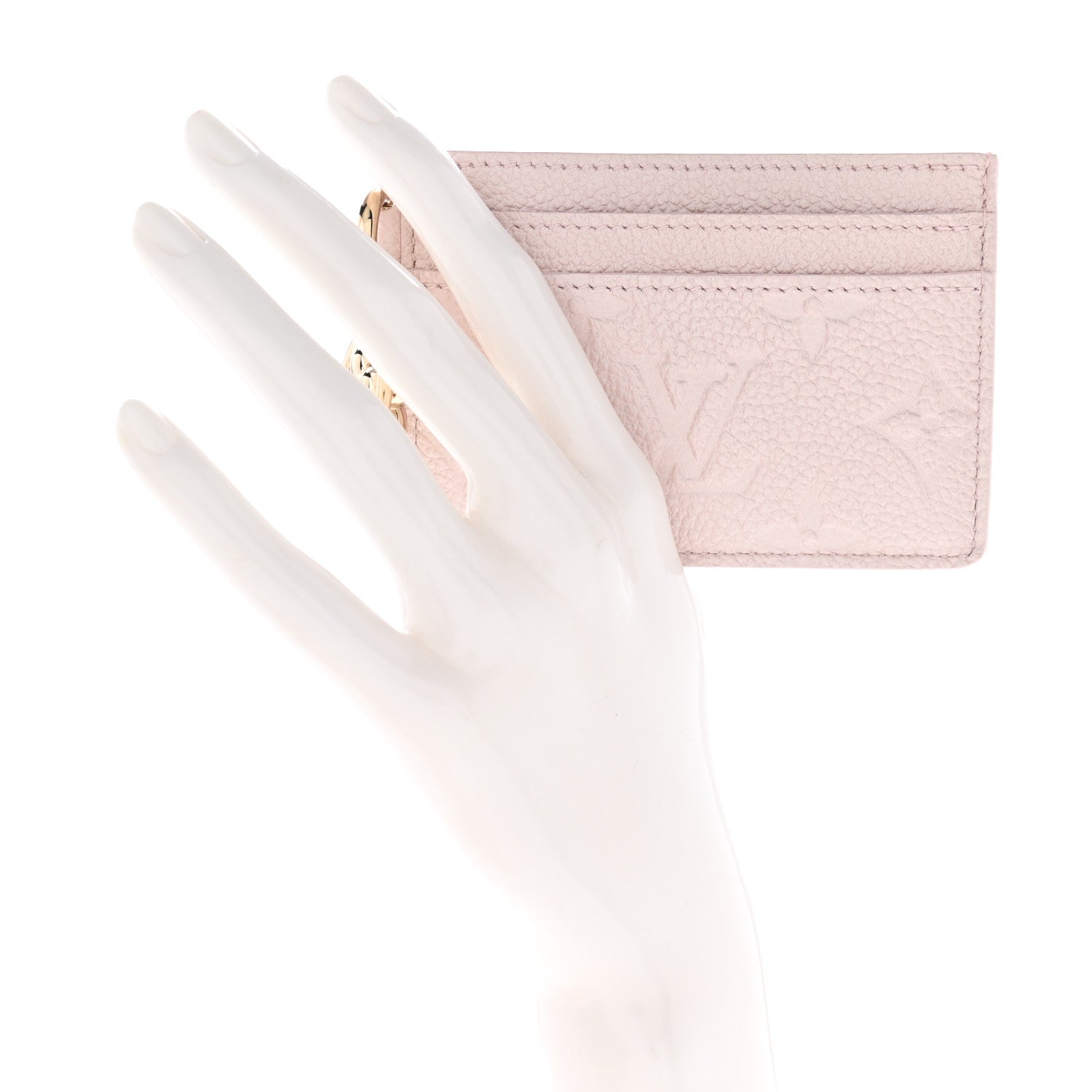 Empreinte Monogram LV Charms Card Holder Snowy Pearl