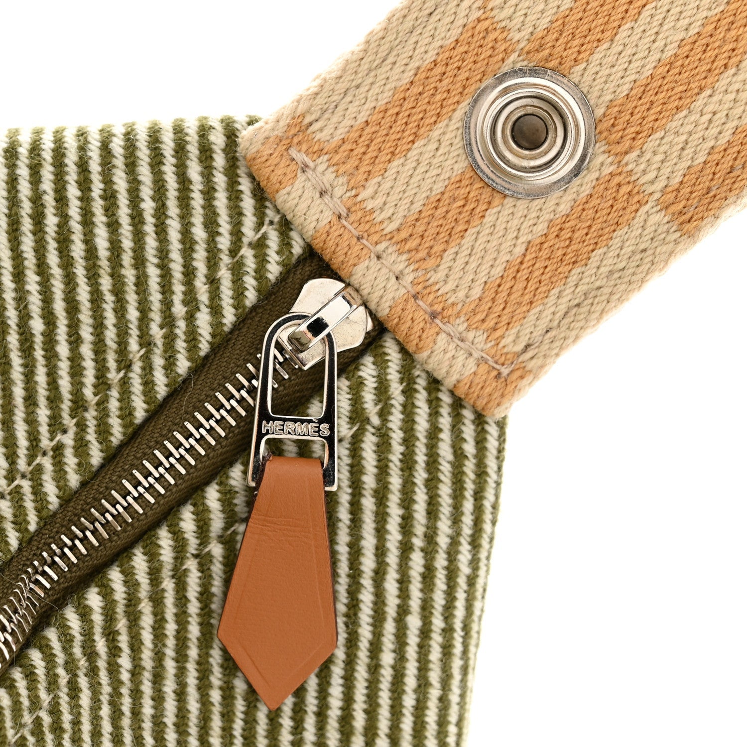 Wool Small Bride-A-Brac H Natte Pouch Vert Foret