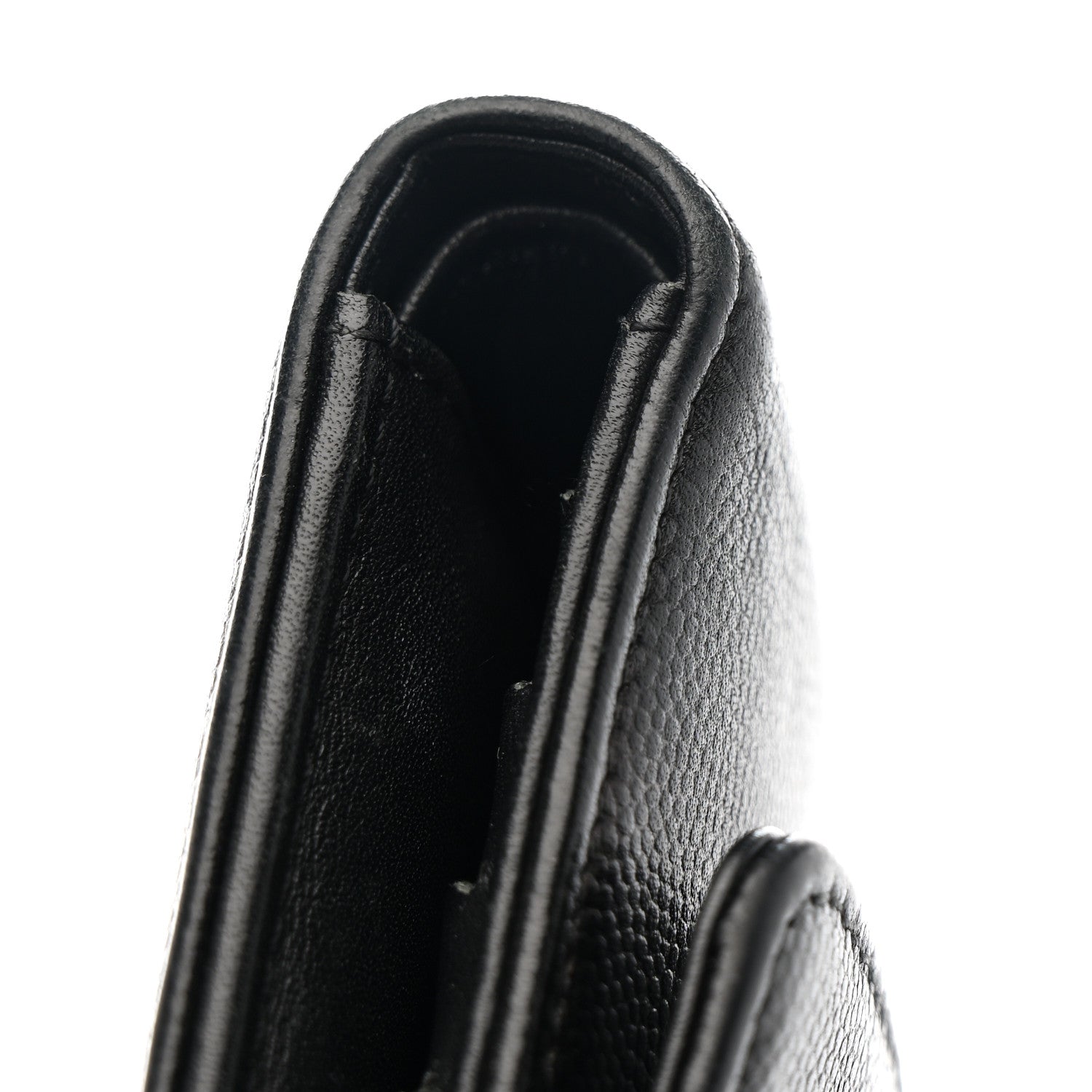 Caviar Sevruga Long Flap Wallet Black