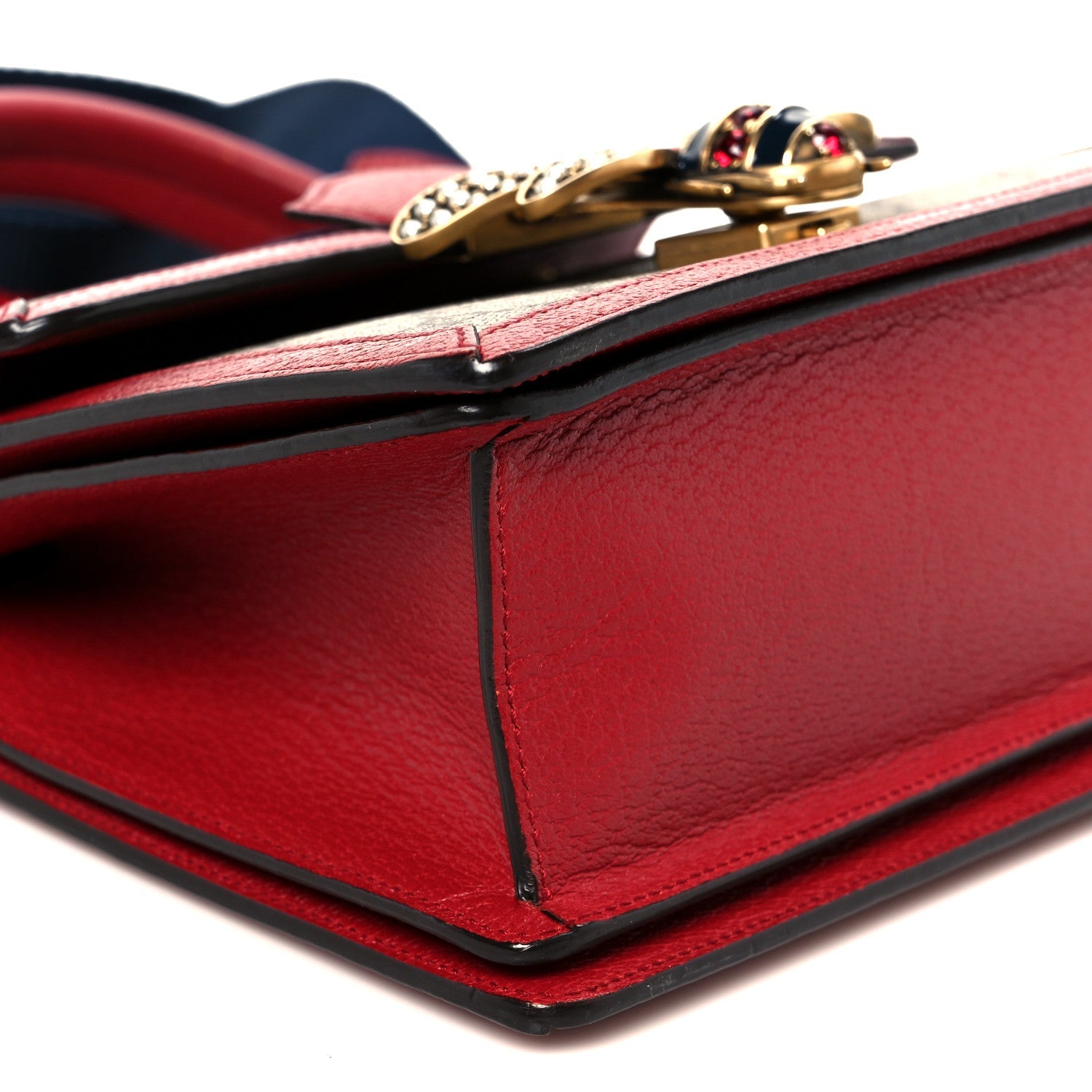 GG Supreme Monogram Small Queen Margaret Top Handle Bag Red