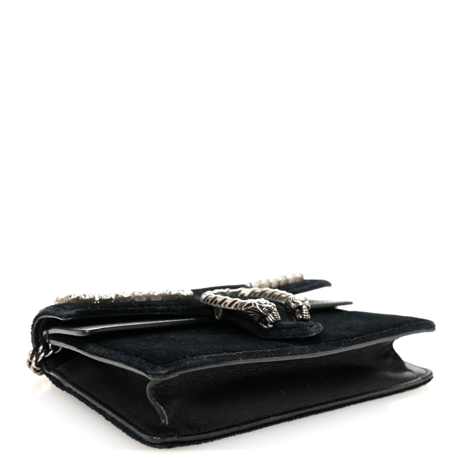 Velvet Crystal Super Mini Dionysus Shoulder Bag Black