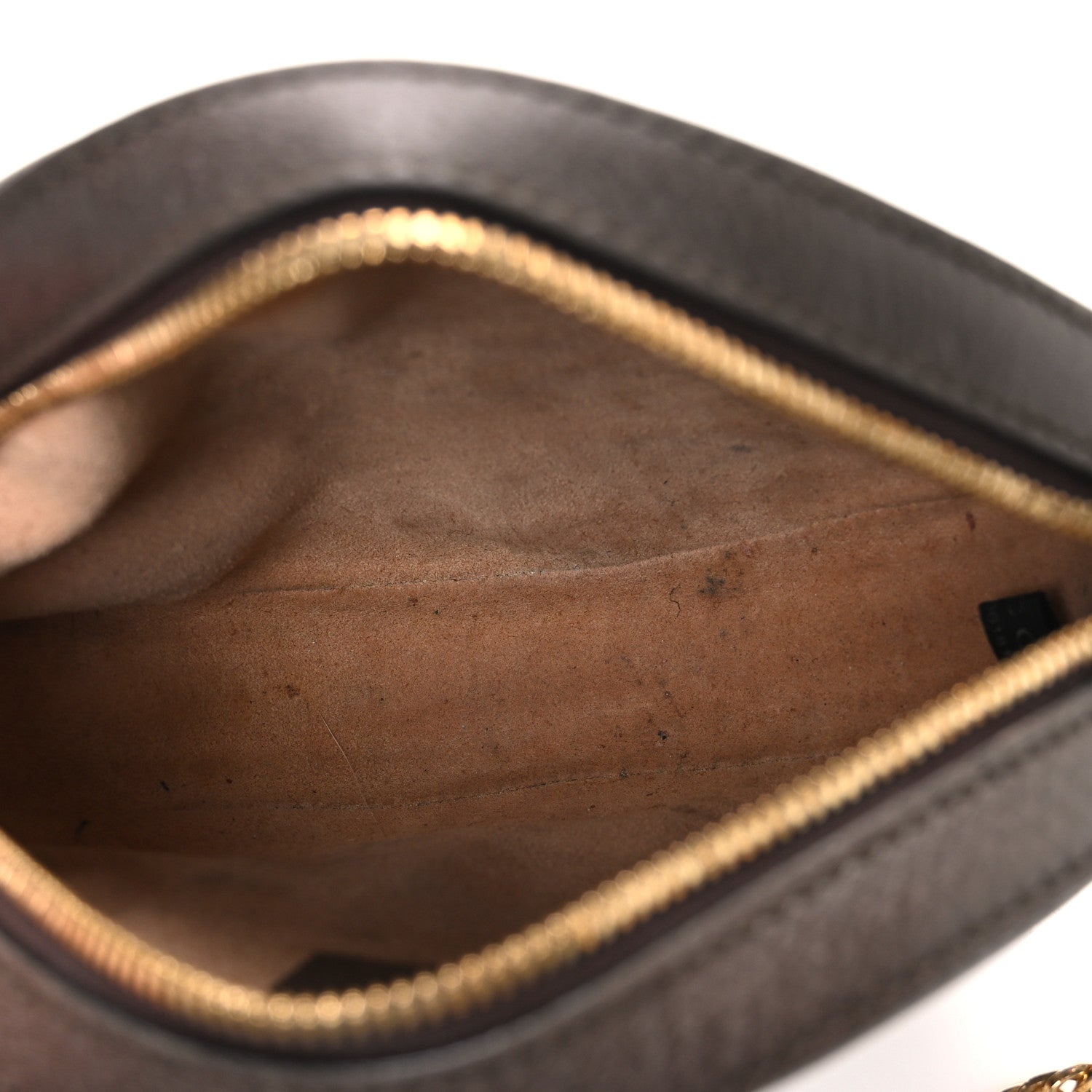 GG Supreme Monogram Web Mini Ophidia Round Shoulder Bag Brown