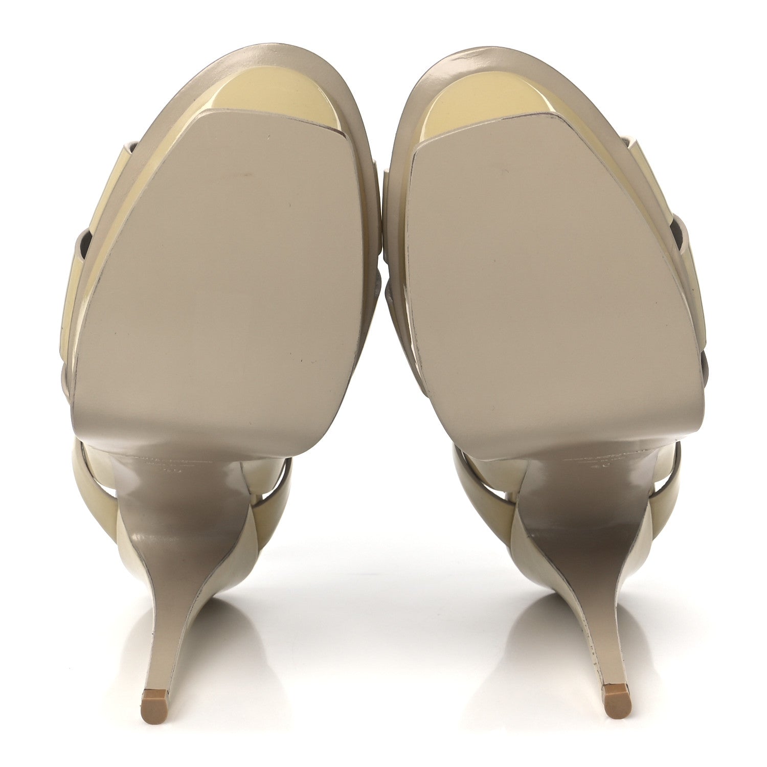 Patent Tribute 105 Platform Sandals 40 Nude Powder