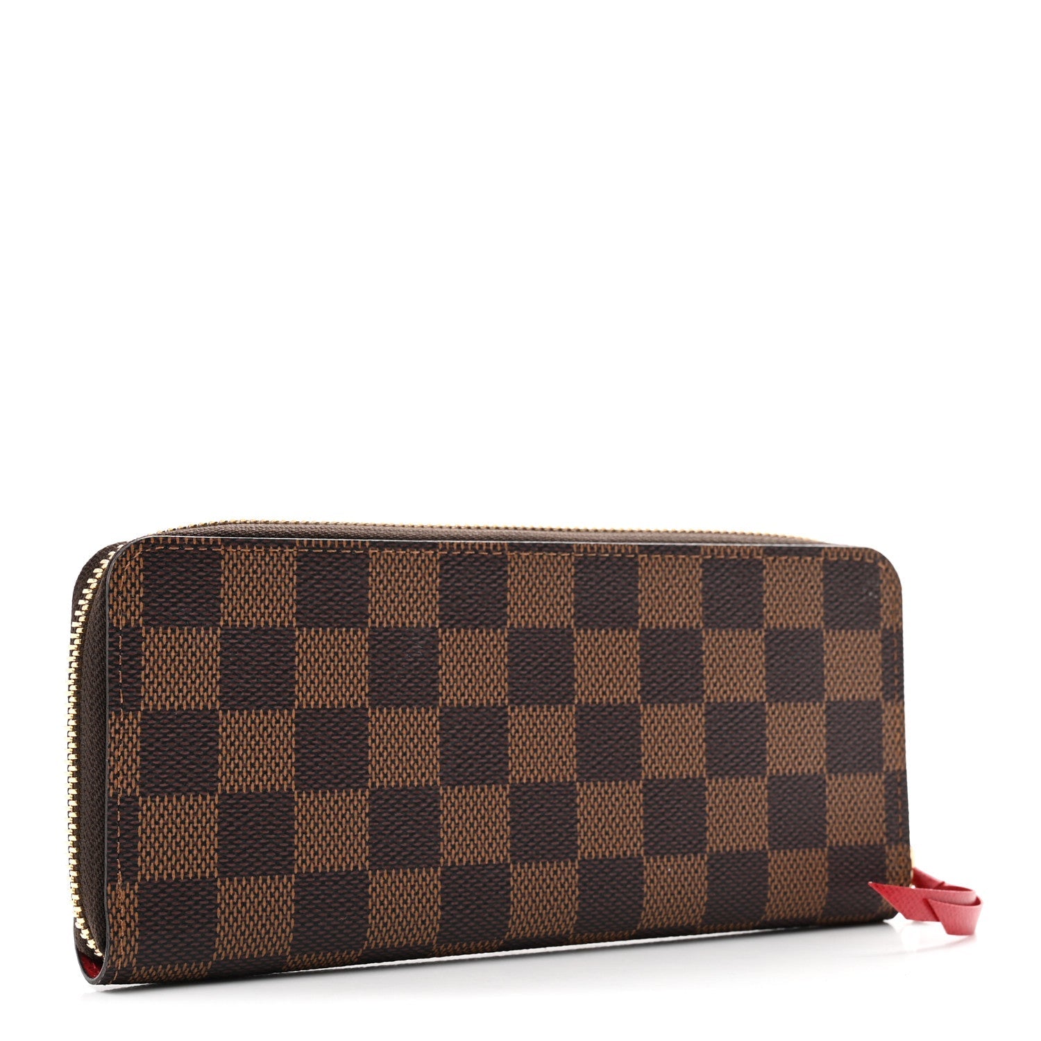 Damier Ebene Clemence Wallet Cherry