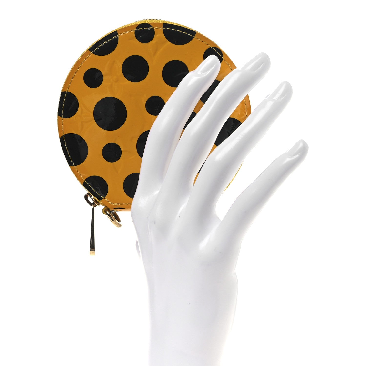 Vernis Kusama Infinity Dots Chapeau Coin Purse Yellow