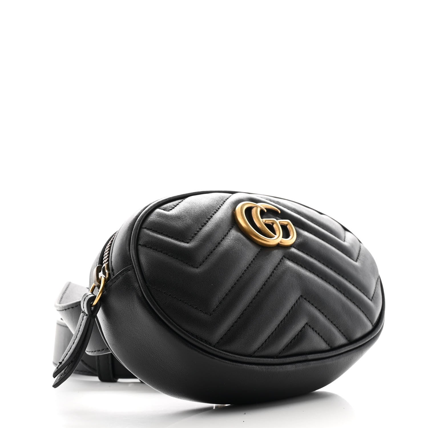Calfskin Matelasse GG Marmont Belt Bag 75 30 Black