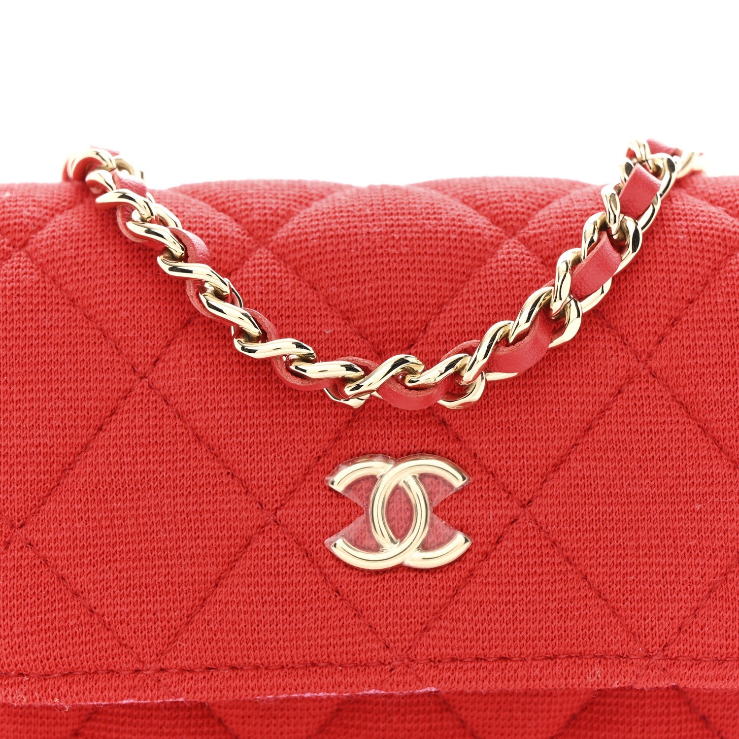 Jersey Quilted Micro Mini Flap Red