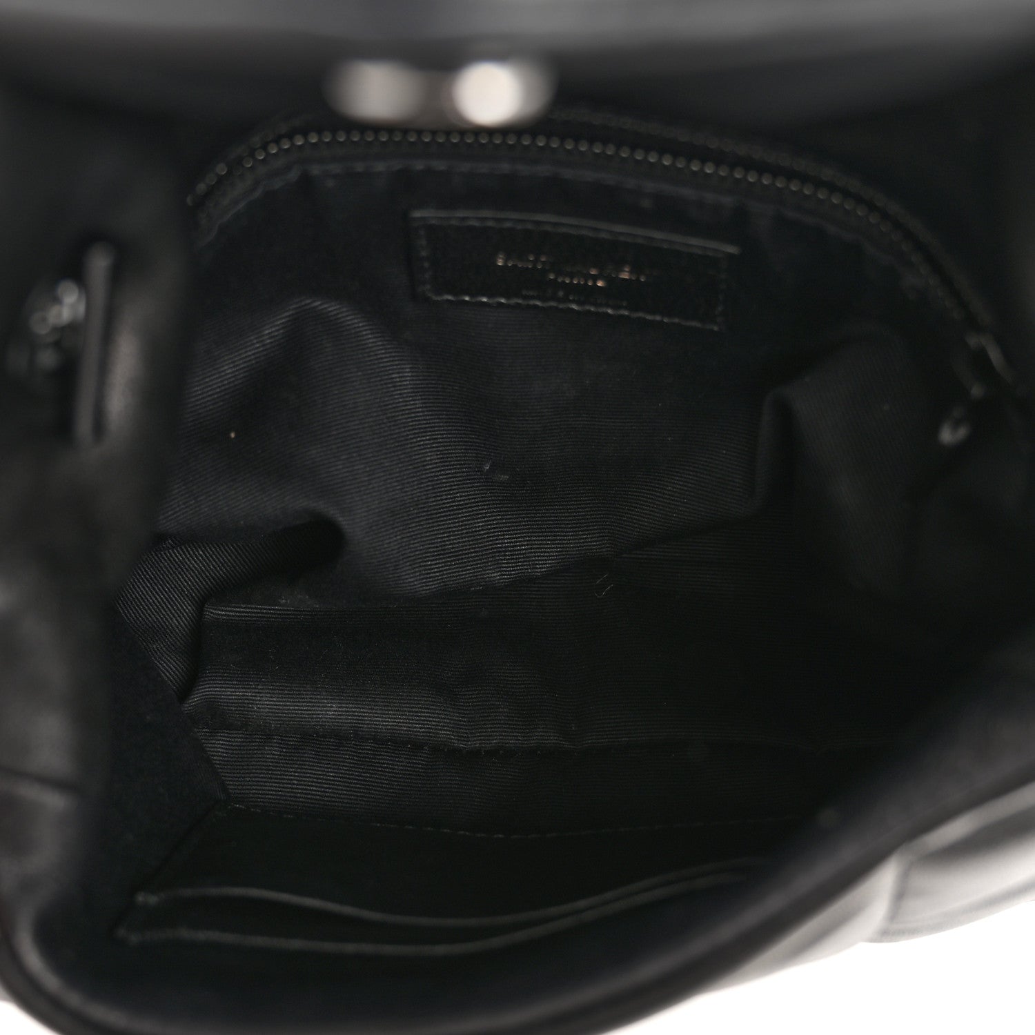 Lambskin Quilted Toy Loulou Puffer Monogram Monochrome Chain Satchel Black