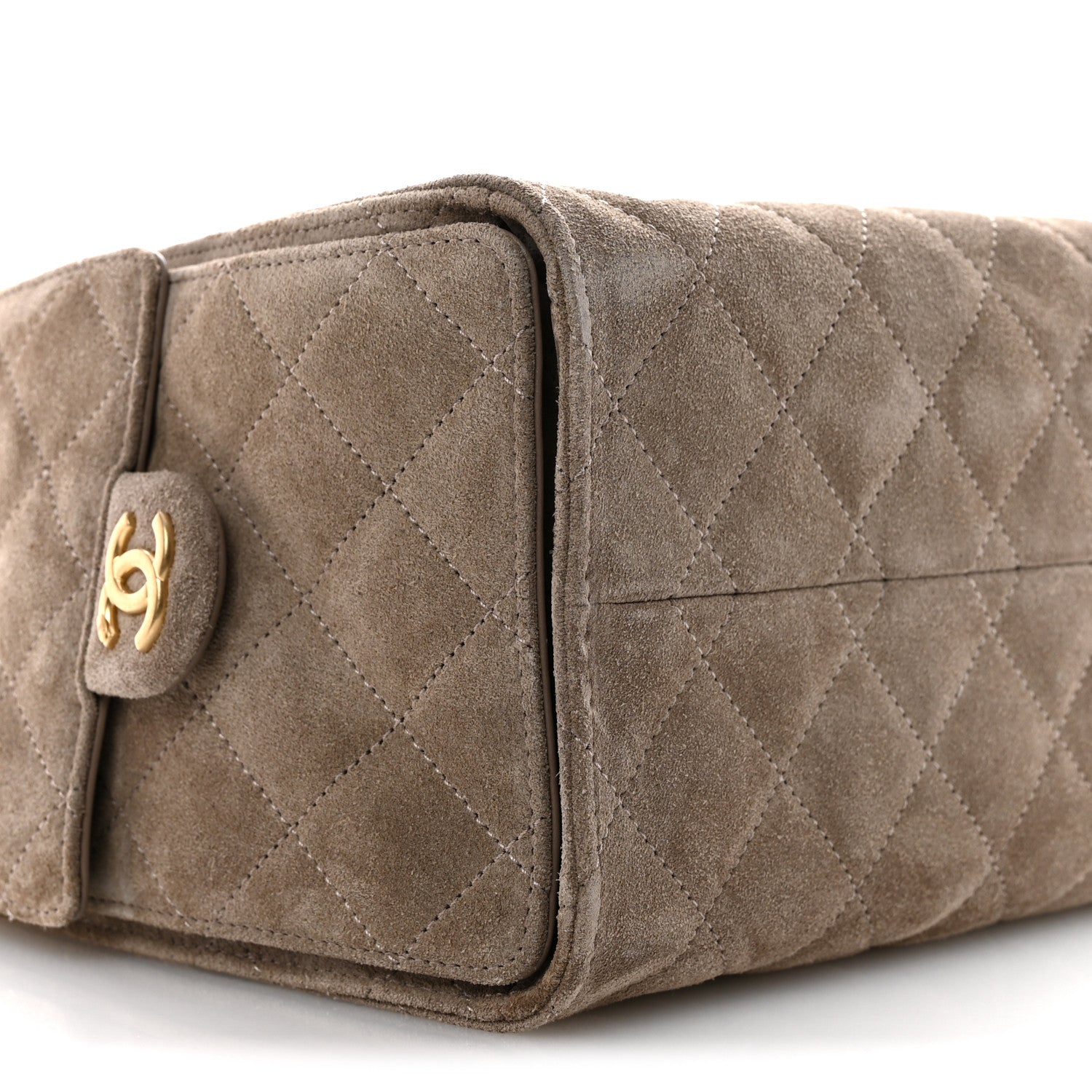 Suede Quilted Small Chanel 25 Handbag Dark Grey