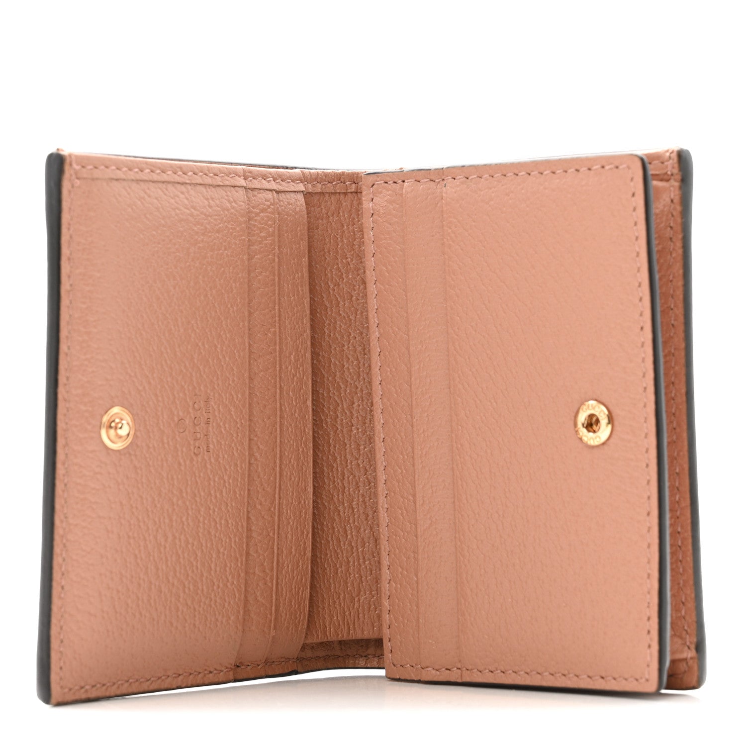 Monogram Textured Dollar Calfskin Card Case Cloche Rose Pink