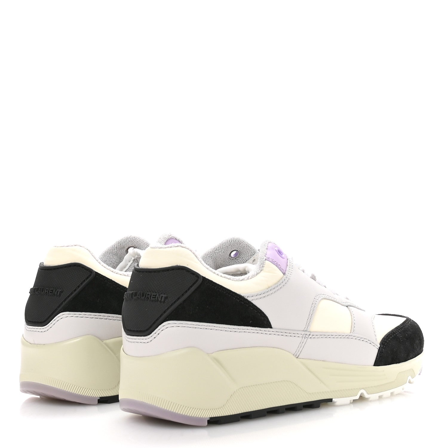 Nylon Calfskin Suede Mens Bump Low Top Sneakers 42 White Air Grey Black Lavender