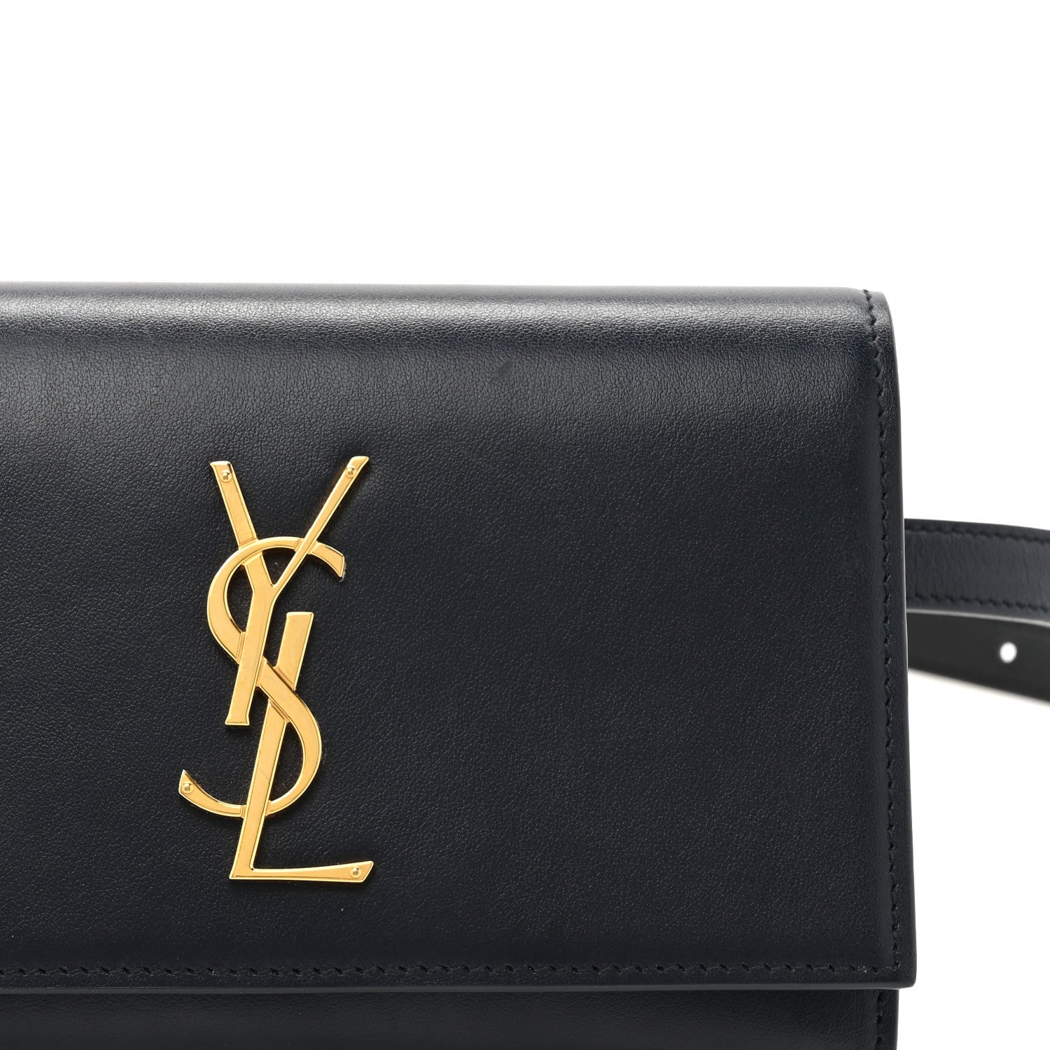 Smooth Calfskin Monogram Kate Belt Bag Deep Marine Black