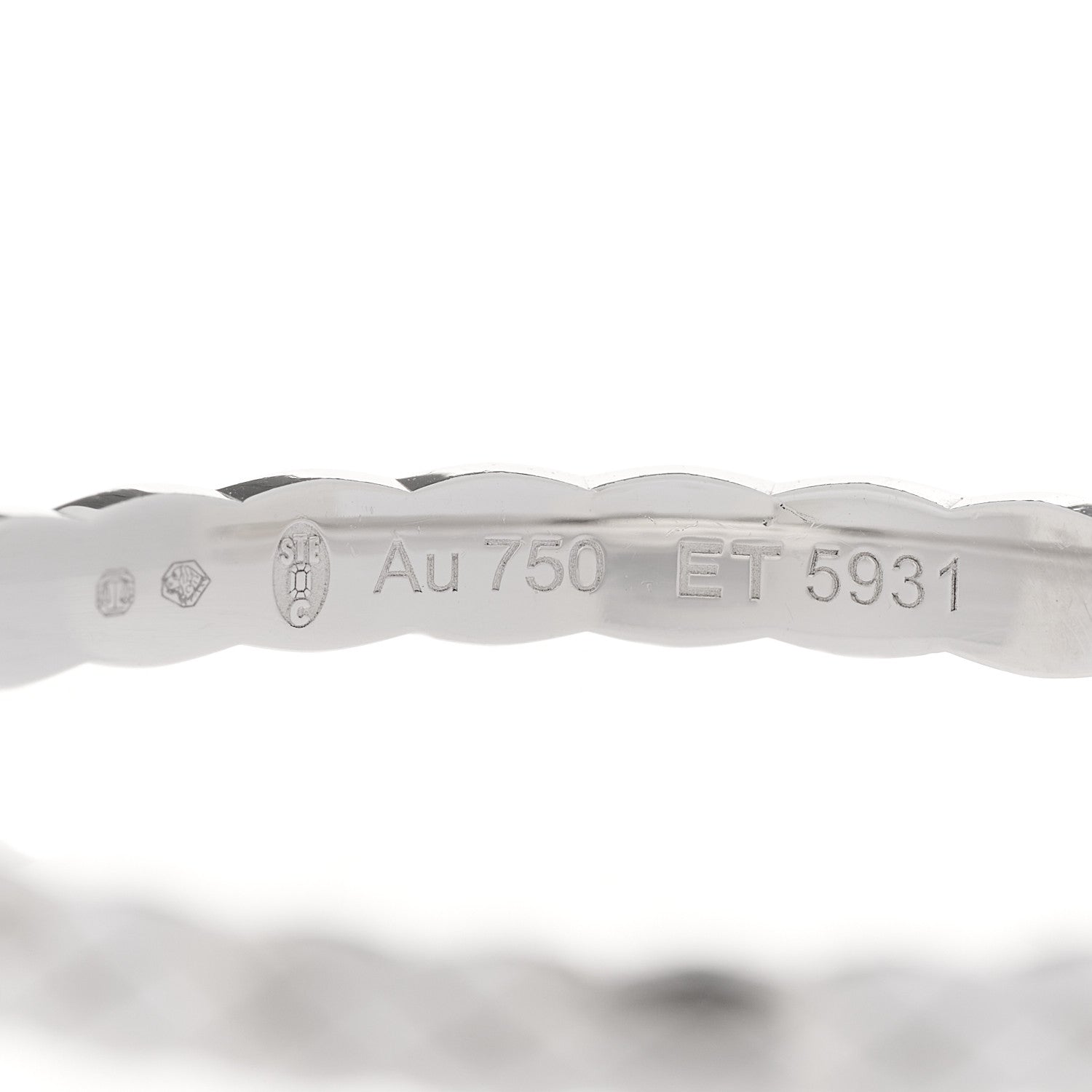 18K White Gold Diamond Coco Crush Hoop Earrings