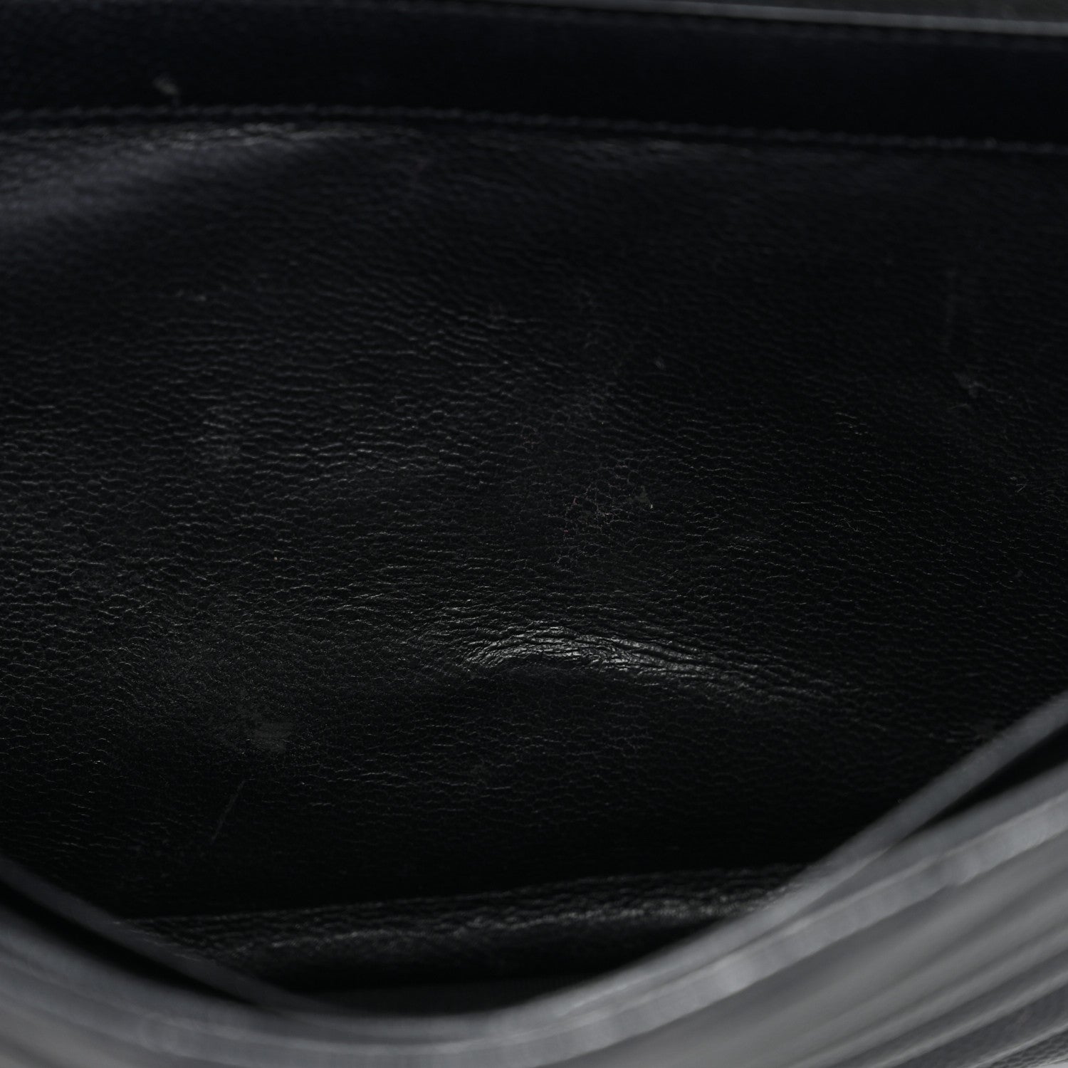 Grain De Poudre Matelasse Chevron Monogram Chain Wallet Black