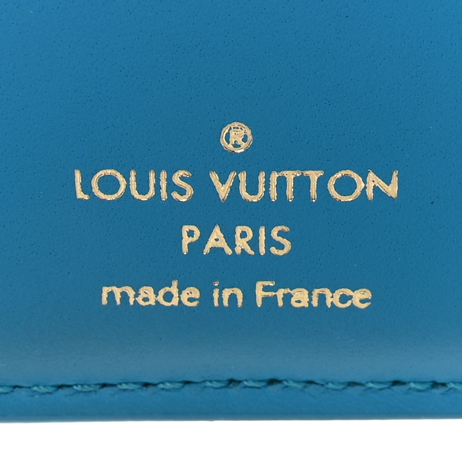 Calfskin Nanogram Embossed Victorine Wallet Bleu