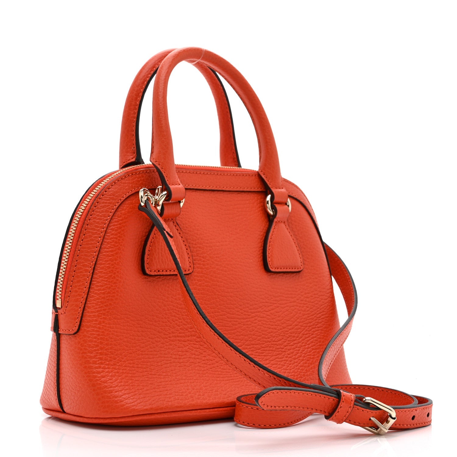 Dollar Calfskin Small GG Charm Dome Bag Orange