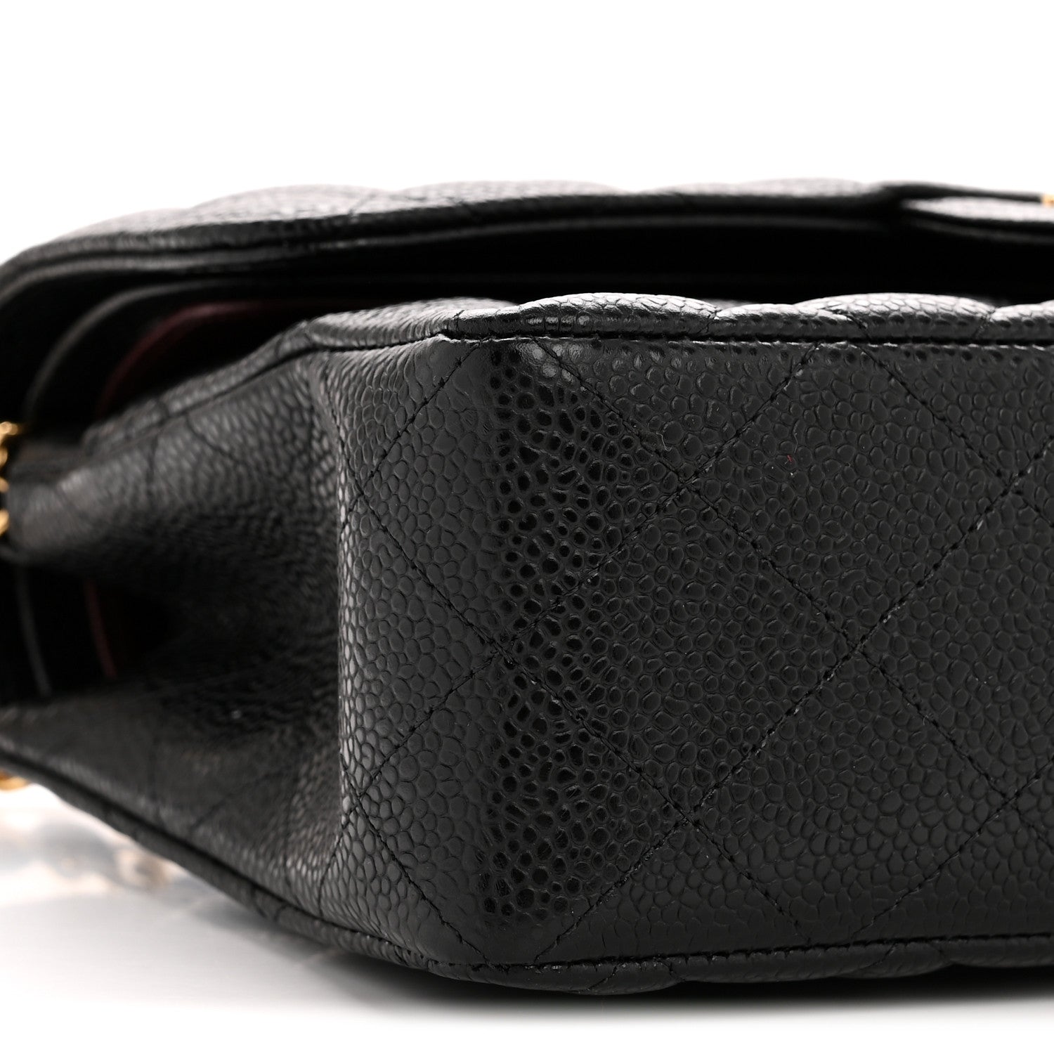 Caviar Quilted Small Double Flap Black