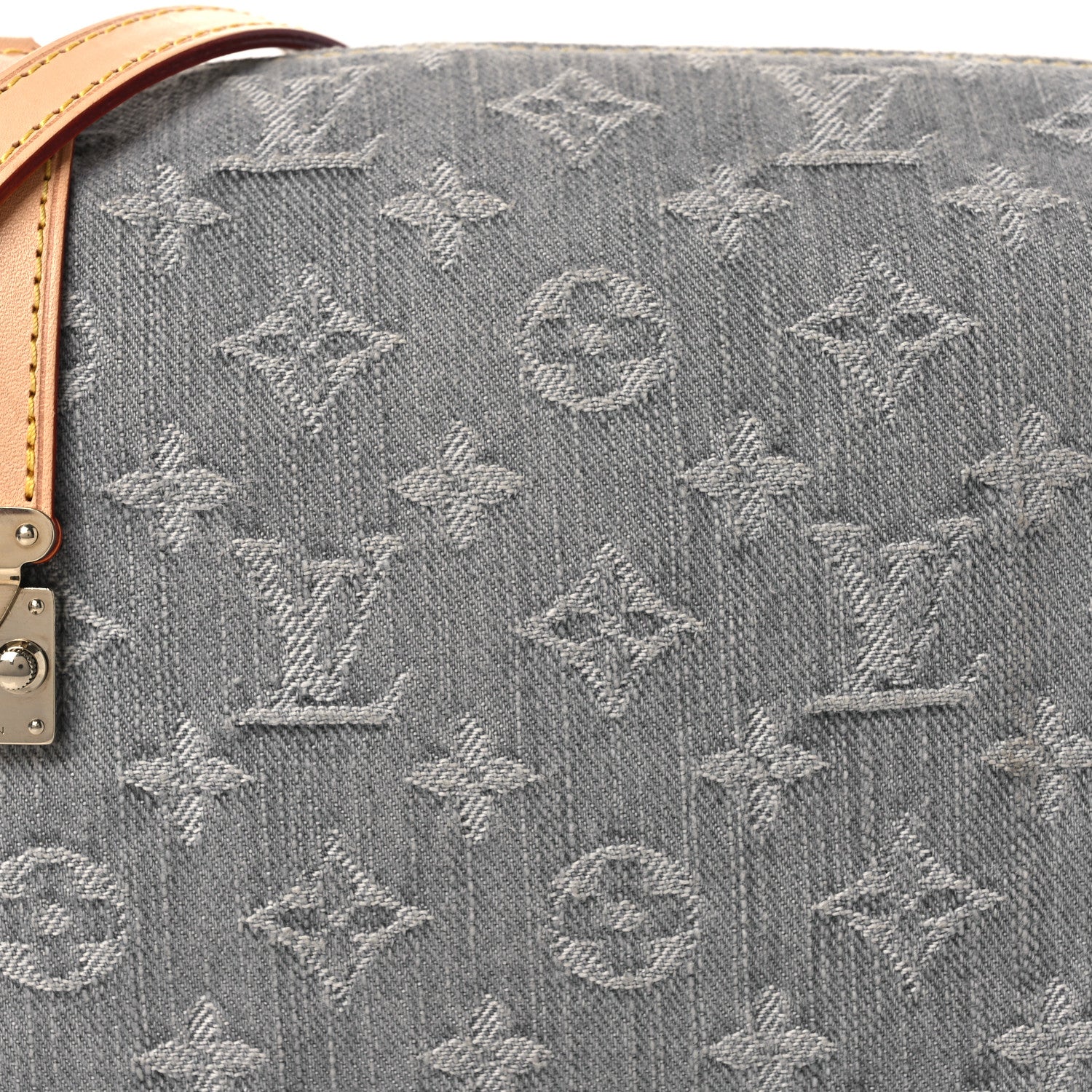 Monogram Denim Side Trunk MM Washed Gray