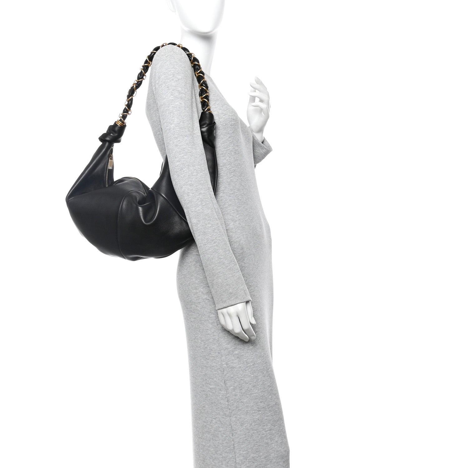 Lambskin Amalia Hobo Black