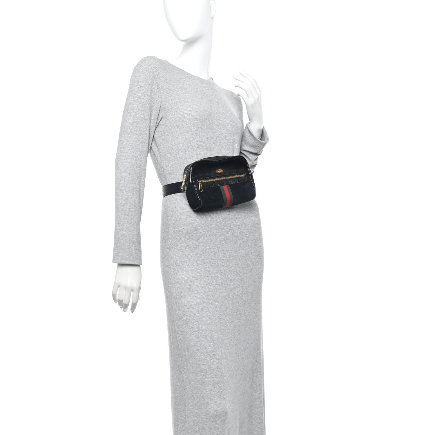 Suede Small Ophidia Belt Bag 85 34 Black