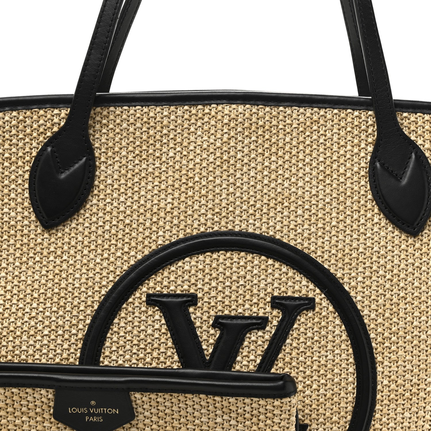 Raffia Saint Jacques Tote Black