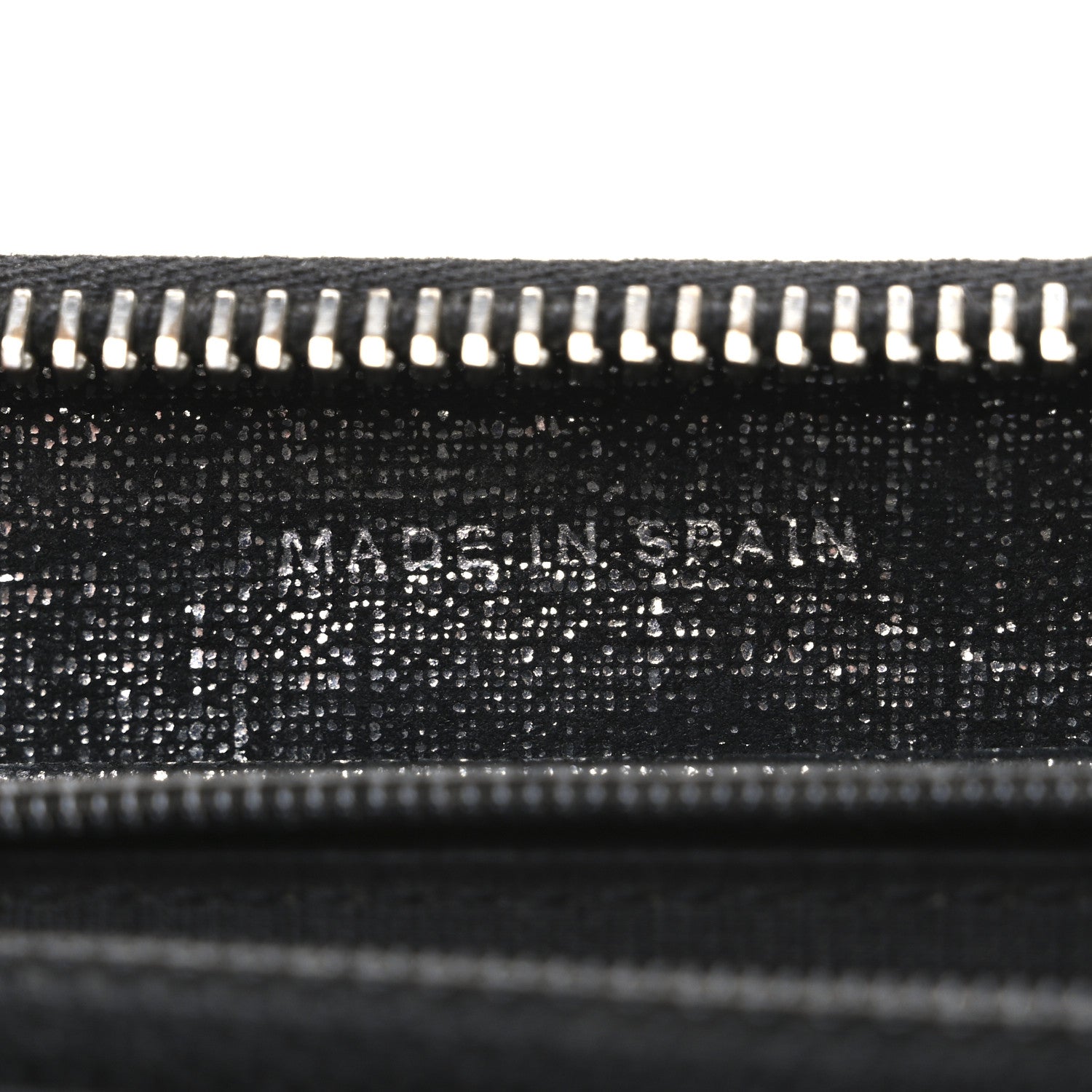 Iridescent Calfskin Quilted Zip Around Wallet Grey