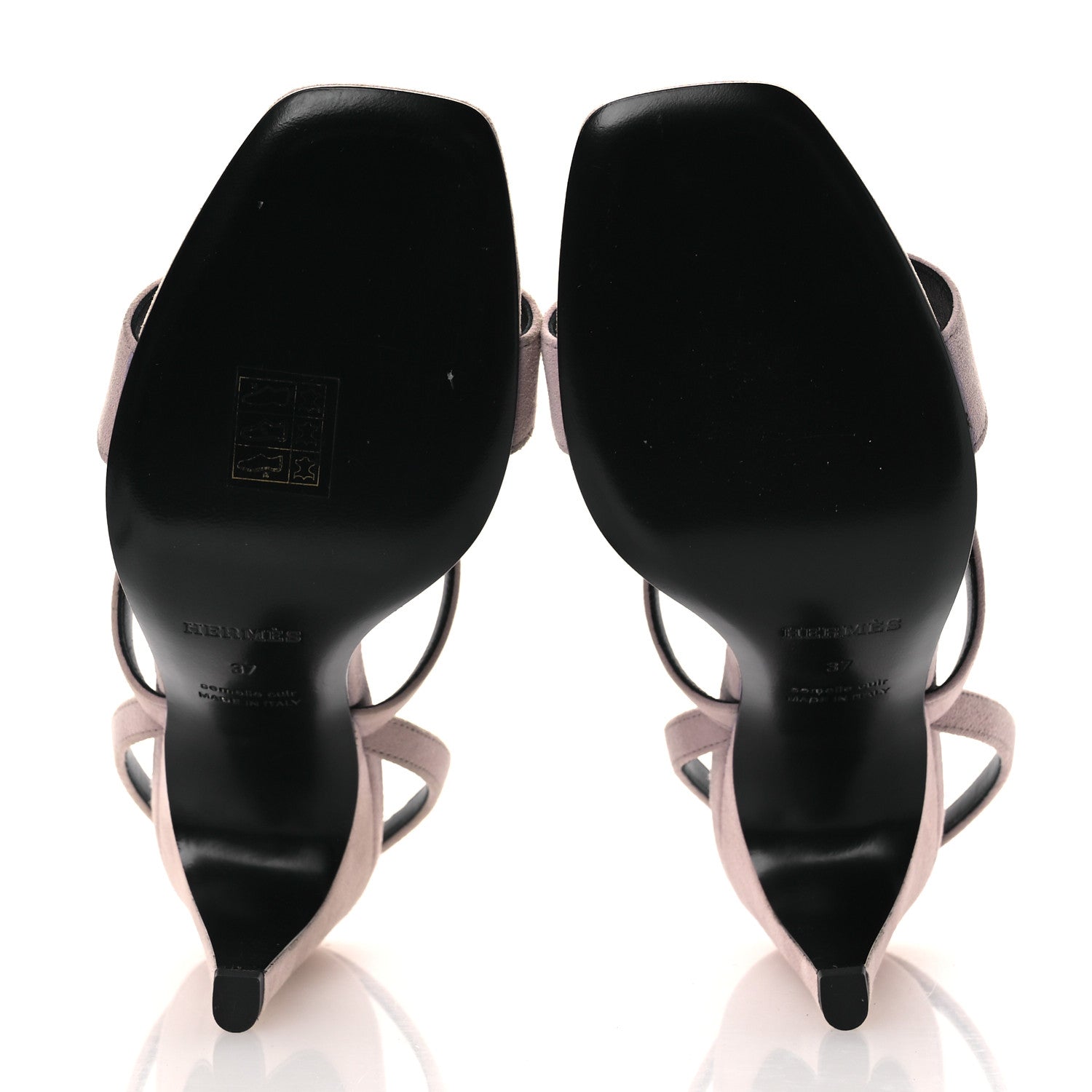 Suede Goatskin Glamour 95 Sandals 37 Rose Porcelaine