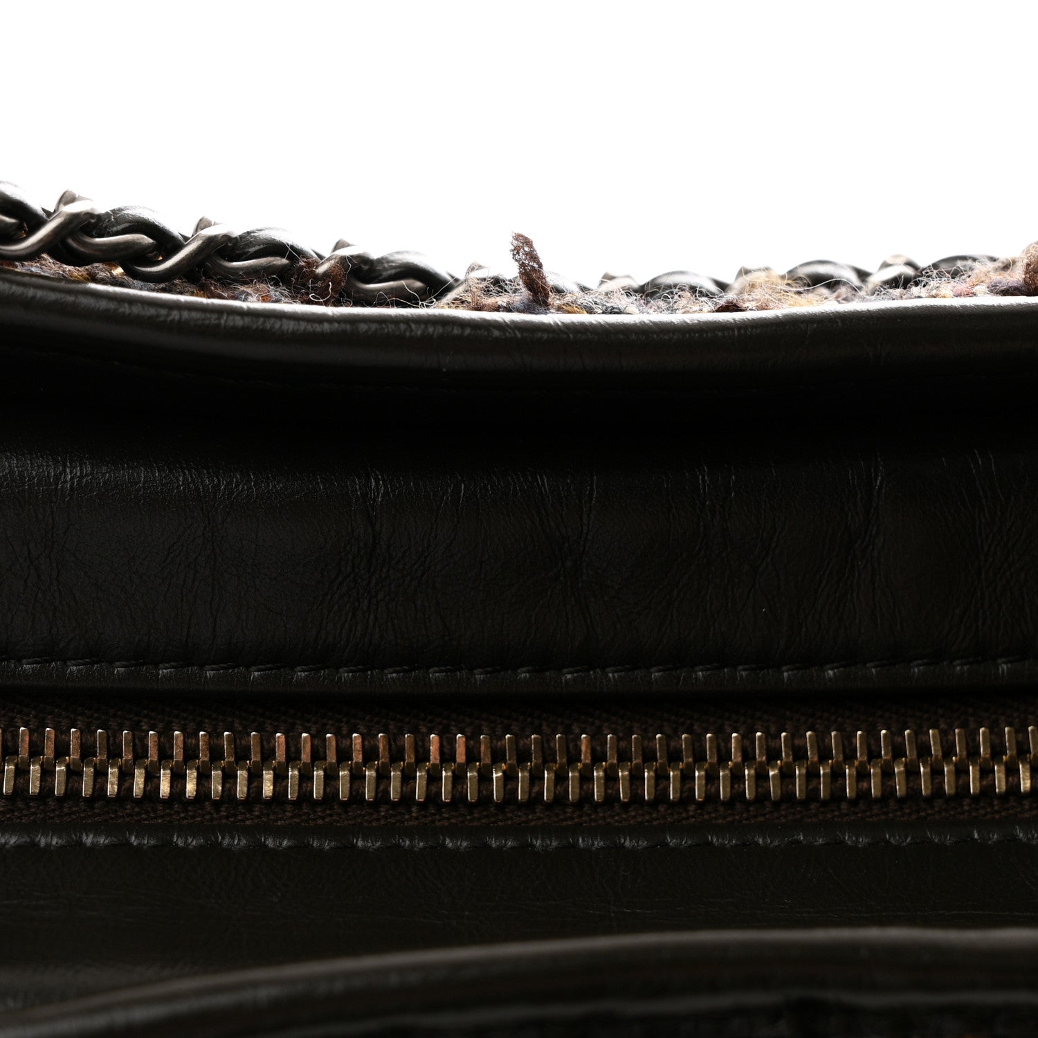 Tweed Calfskin Medium Gabrielle Hobo Brown