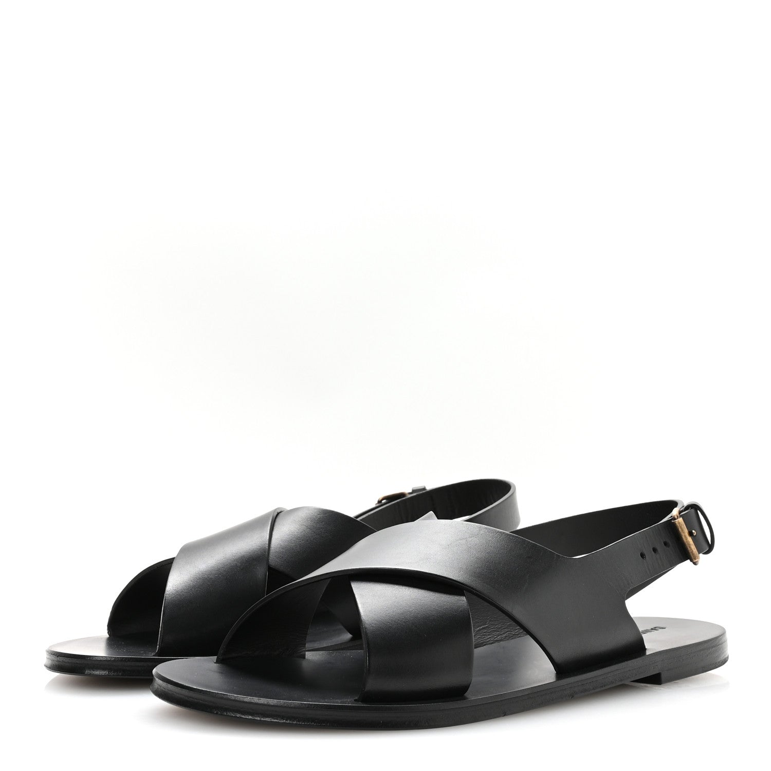 Calfskin Mens Mojave Sandals 43 Black