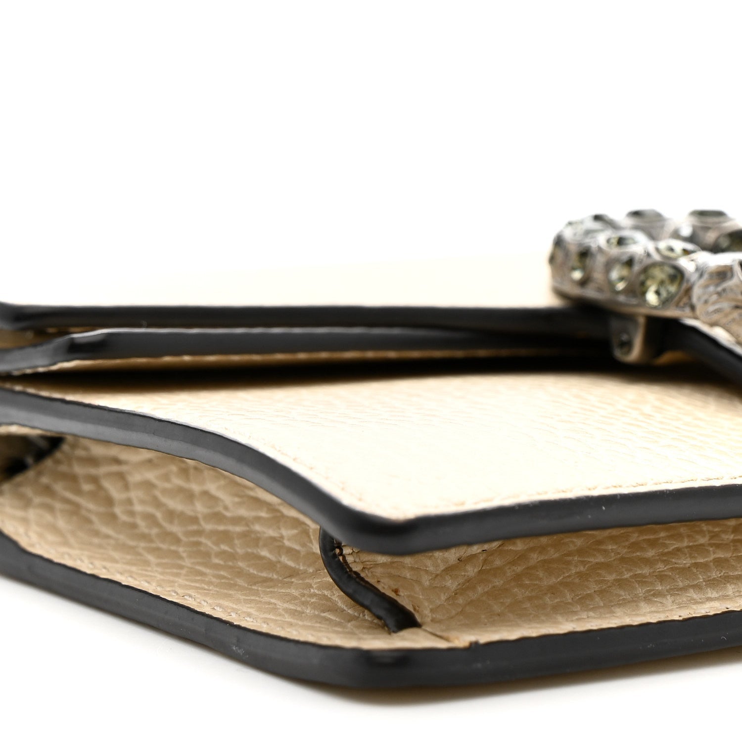 Dollar Calfskin Crystal Super Mini Dionysus Shoulder Bag Mystic White Black Diamond