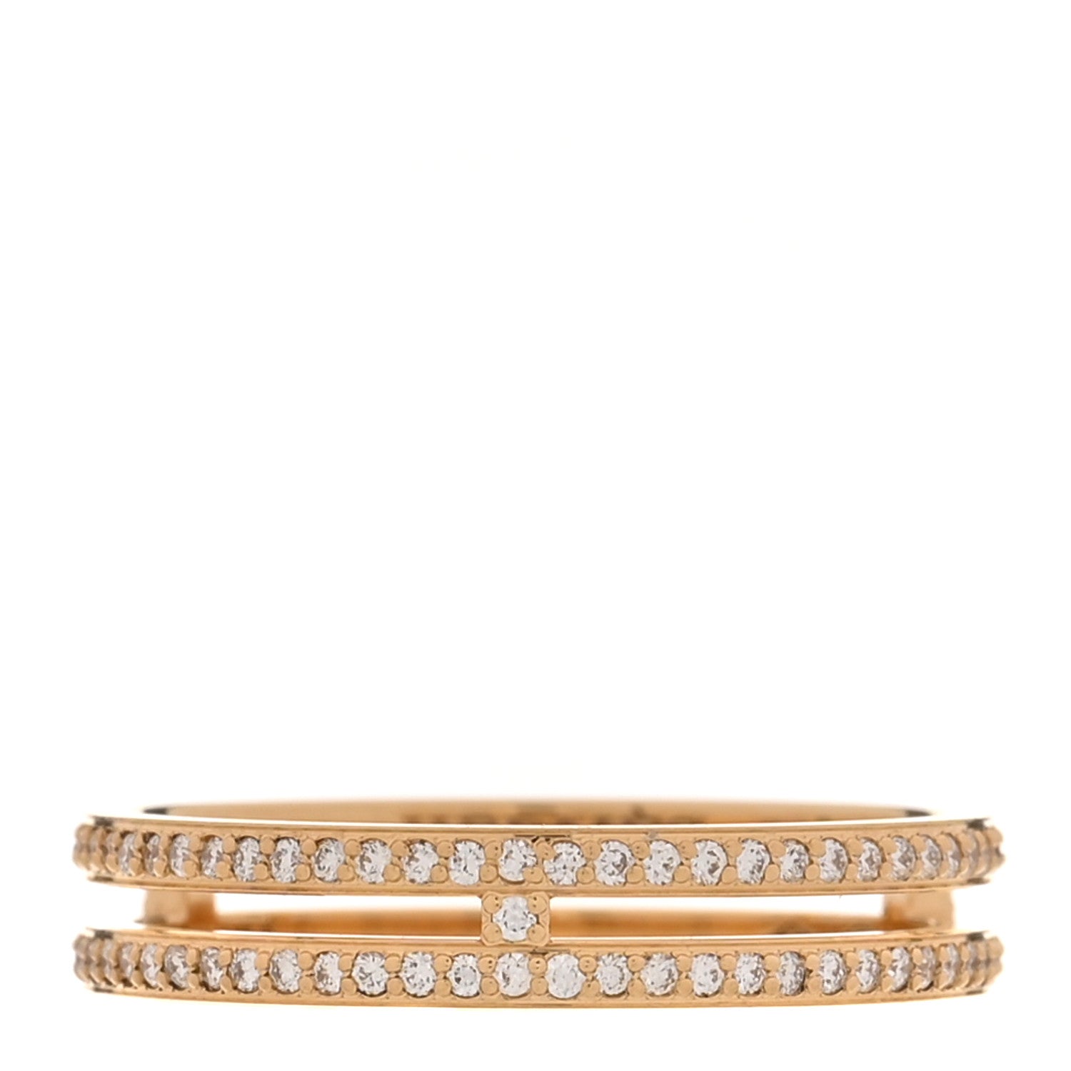18K Rose Gold Diamond Ariane Wedding Band Ring 52 6