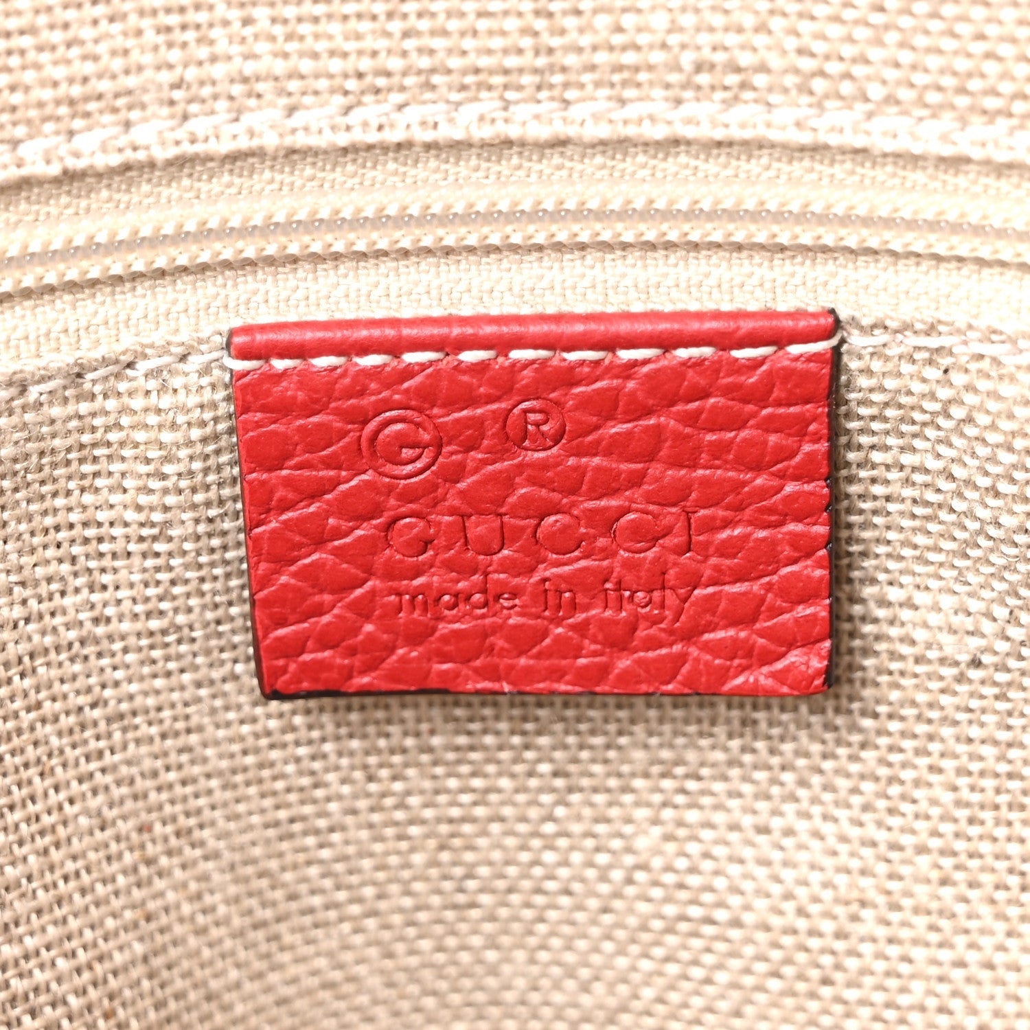 Dollar Calfskin Small GG Charm Dome Bag Red