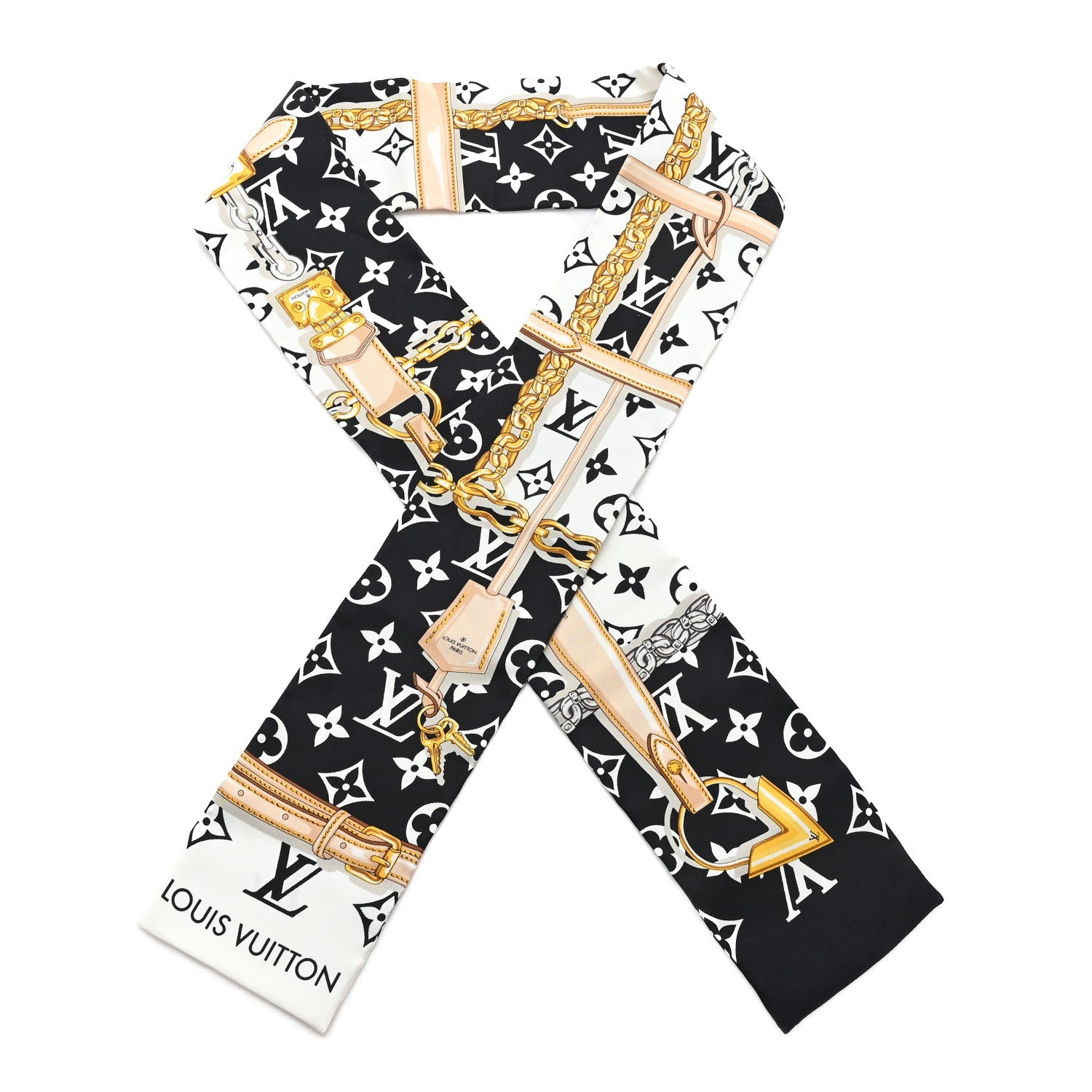 Silk Monogram Confidential Bandeau Black