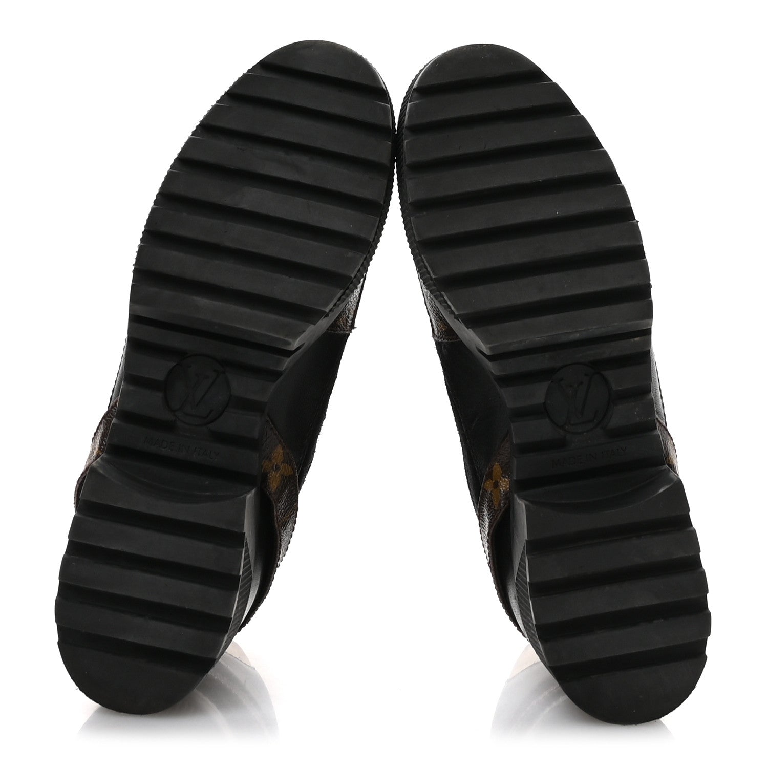 Suede Calfskin Monogram Laureate Platform Desert Boots 36.5 Black