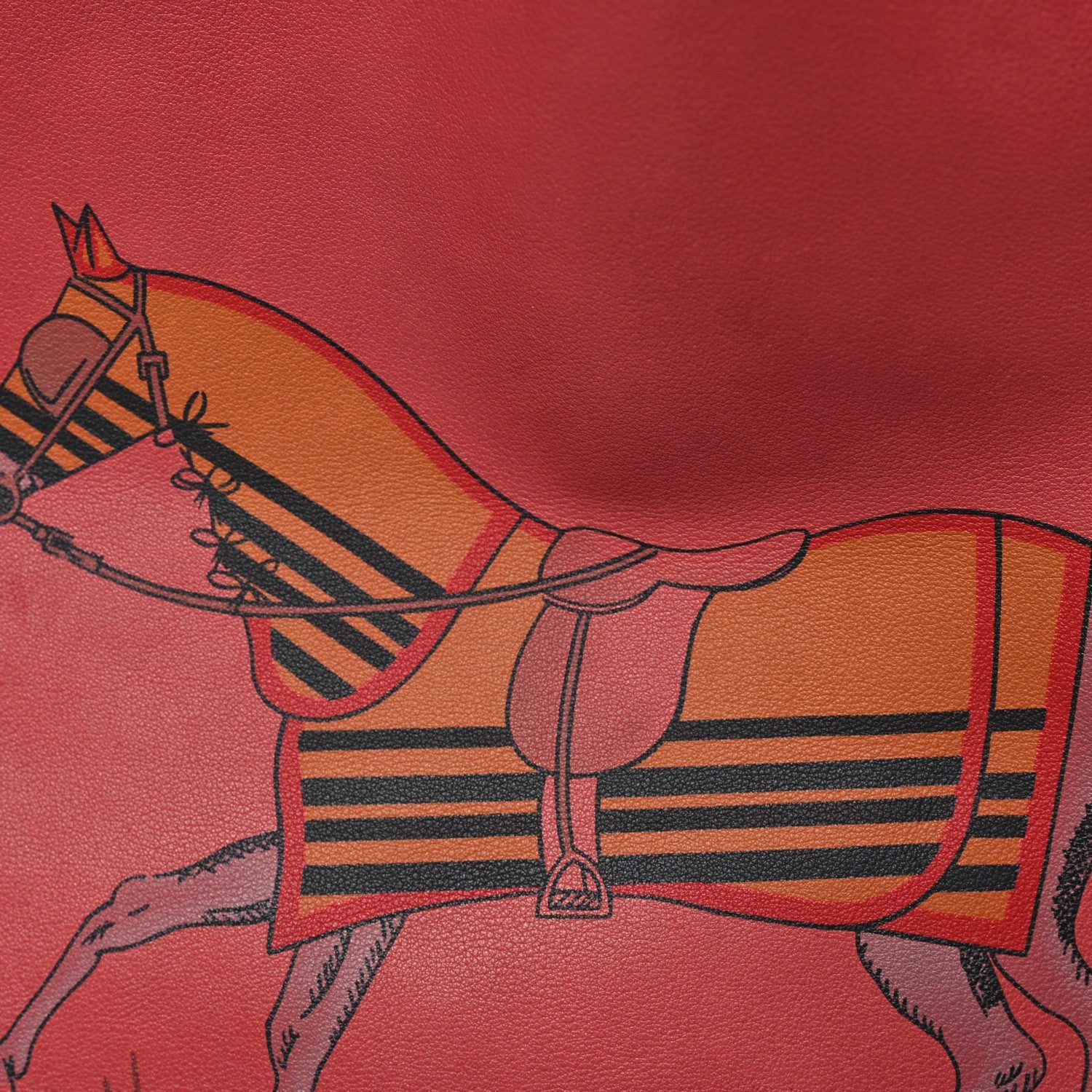Veau Sikkim Horse Print Double Sens 36 Reversible Tote