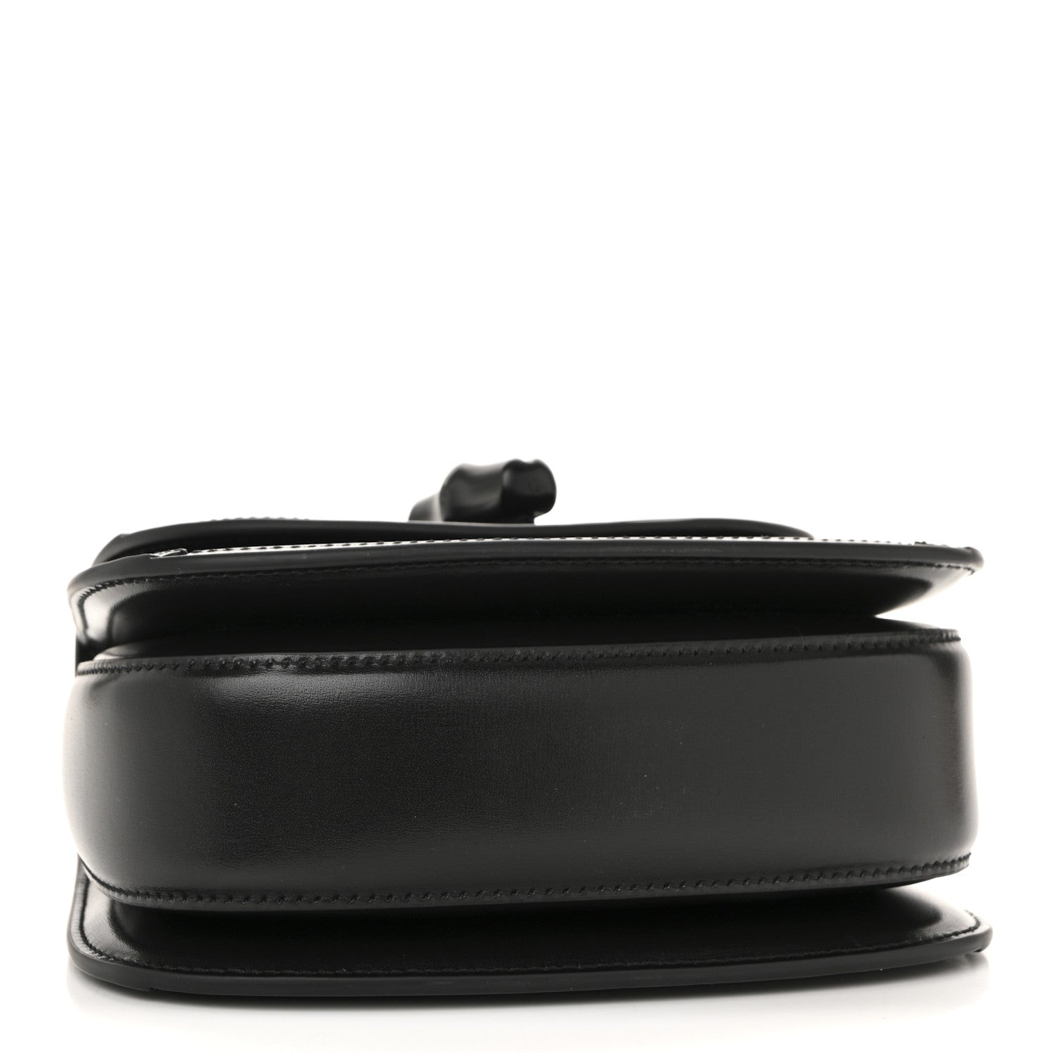 Moire Fabric Calfskin Rhinestone Monogram Monochrome Mini Bamboo 1947 Top Handle Chain Bag Black
