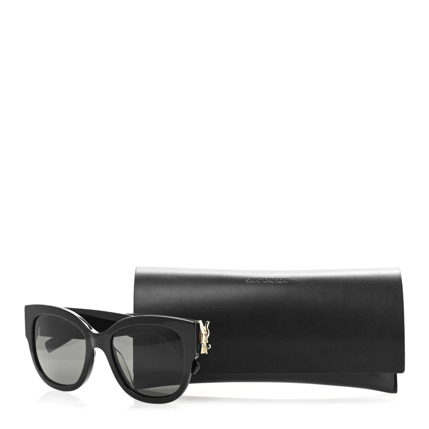 Acetate Cateye Sunglasses SL M95 F Black