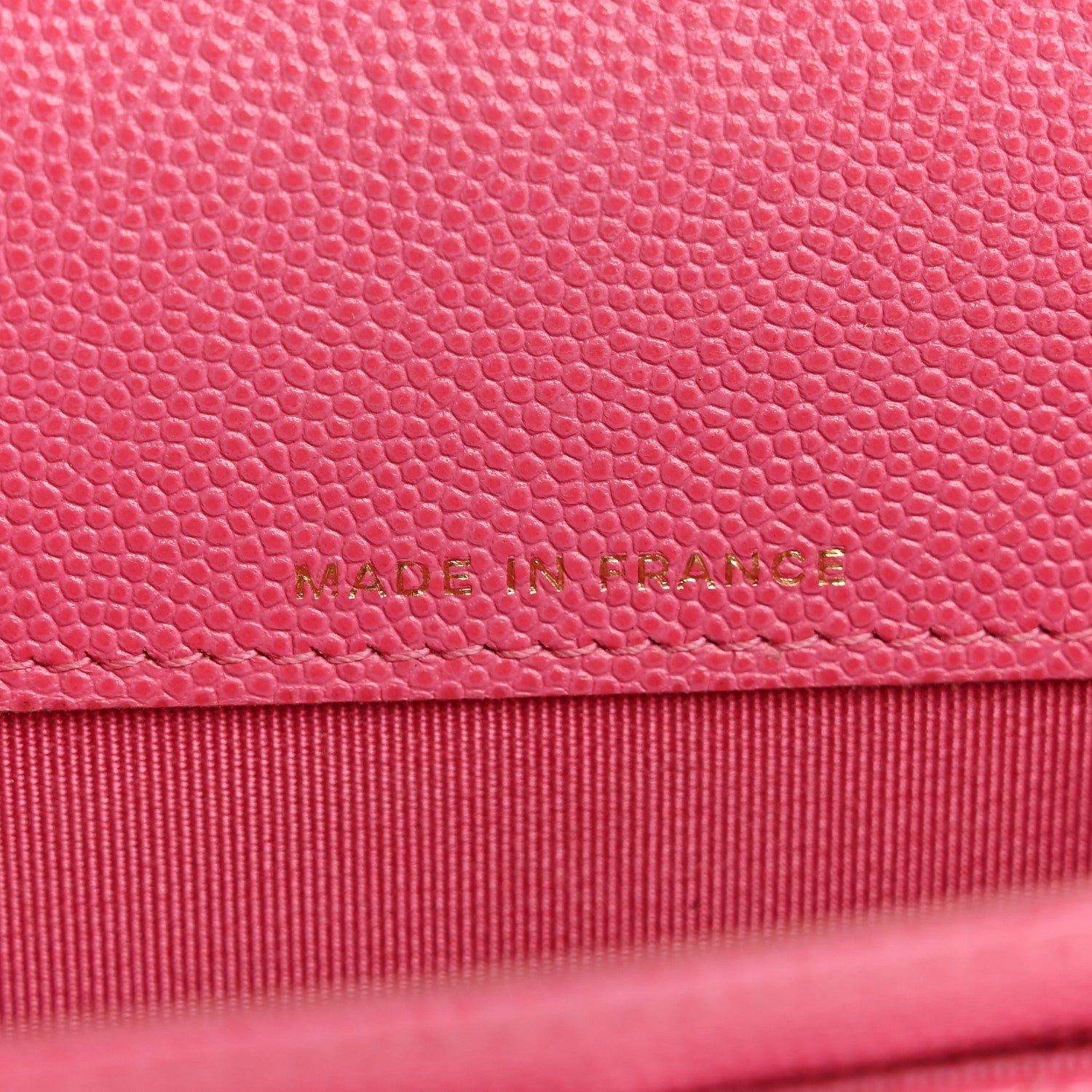 Caviar Quilted Flap Card Holder Wallet Pink