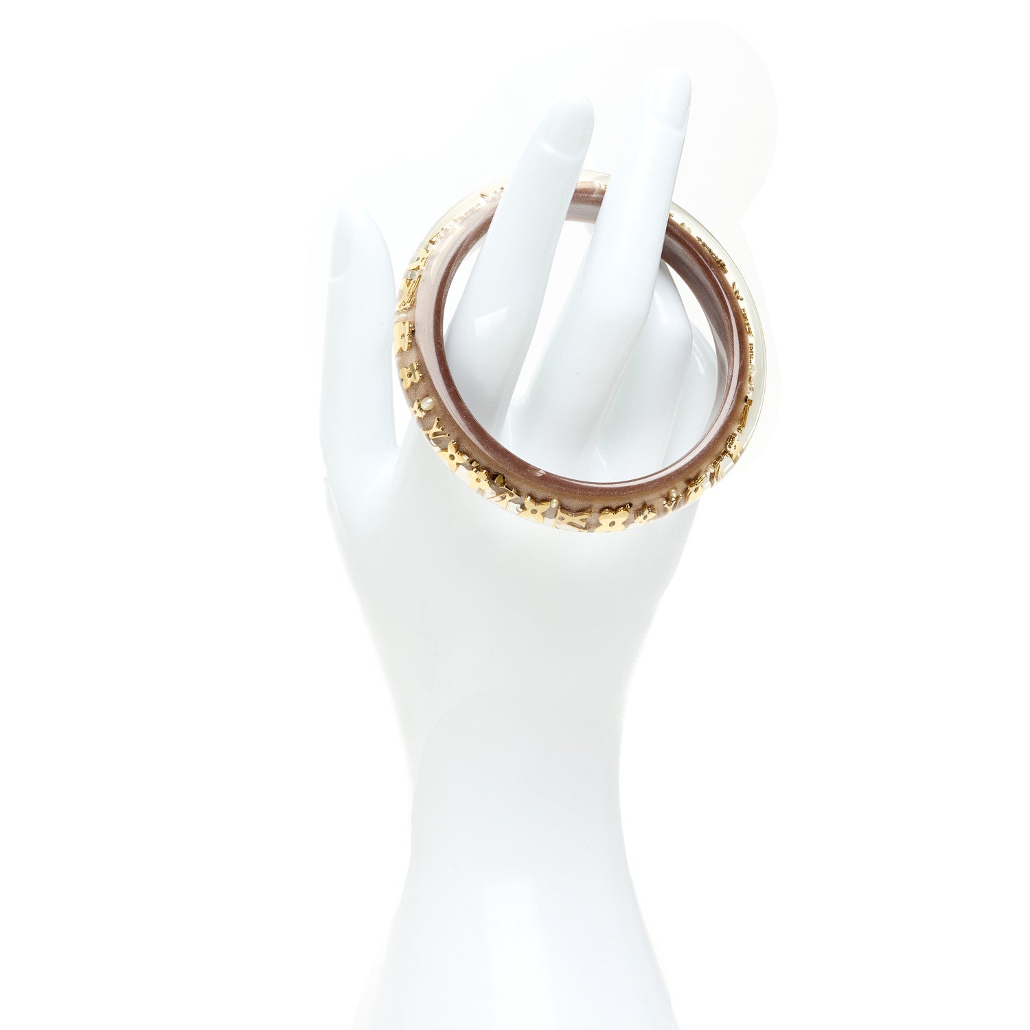 Resin Swarovski Medium Inclusion Bracelet PM Mocha