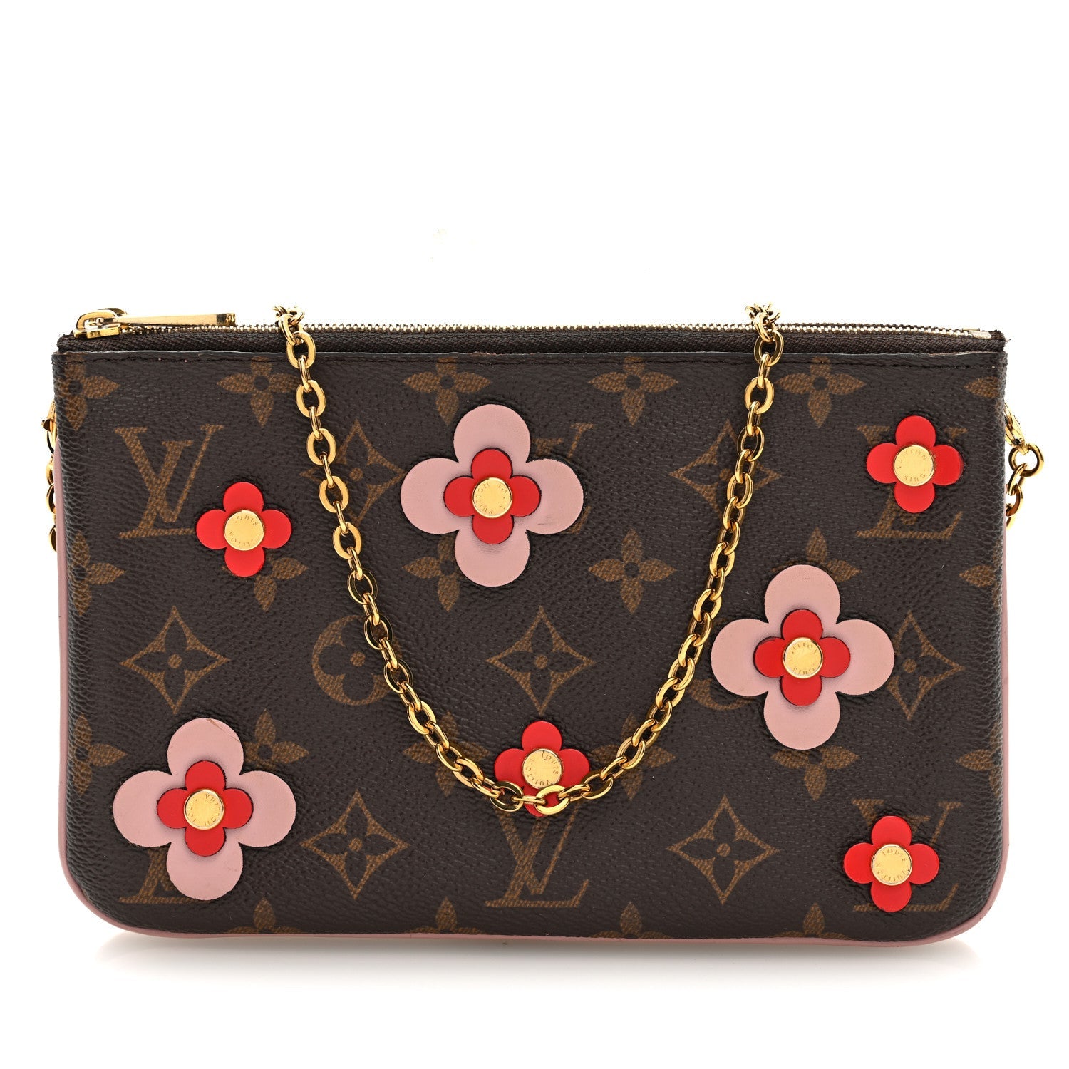 Monogram Blooming Flowers Double Zip Pochette