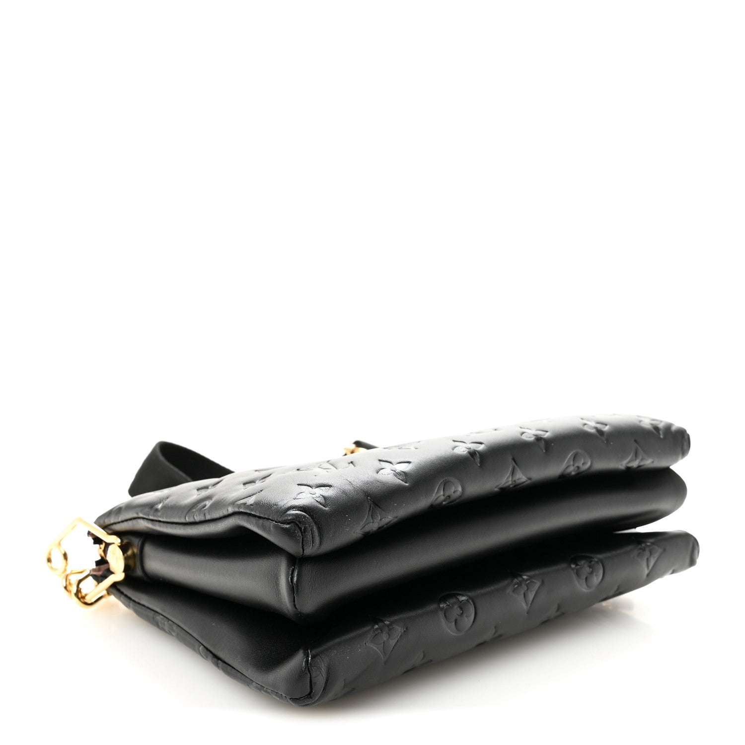 Lambskin Embossed Monogram Coussin PM Black