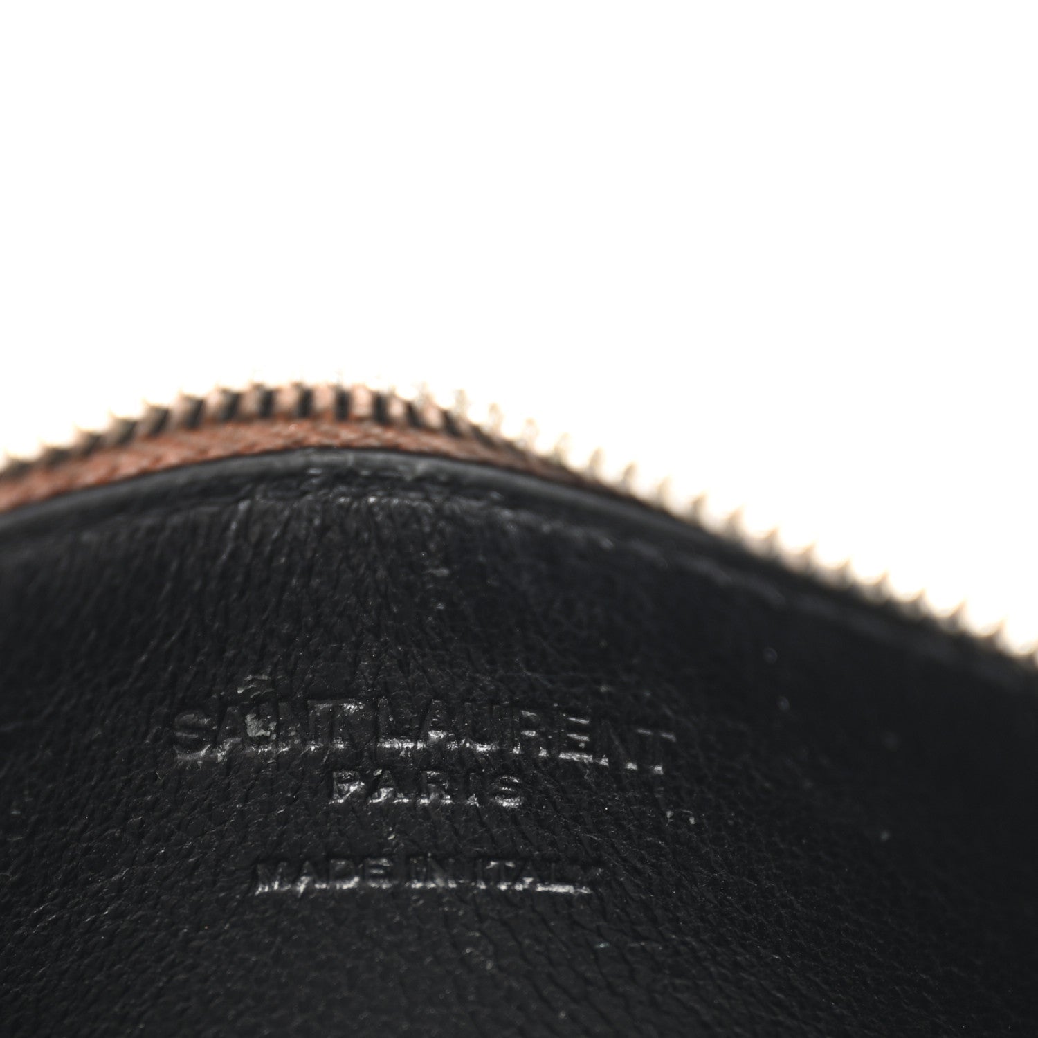 Grained Calfskin 5 Fragments Zip Pouch Card Holder Rose Antic