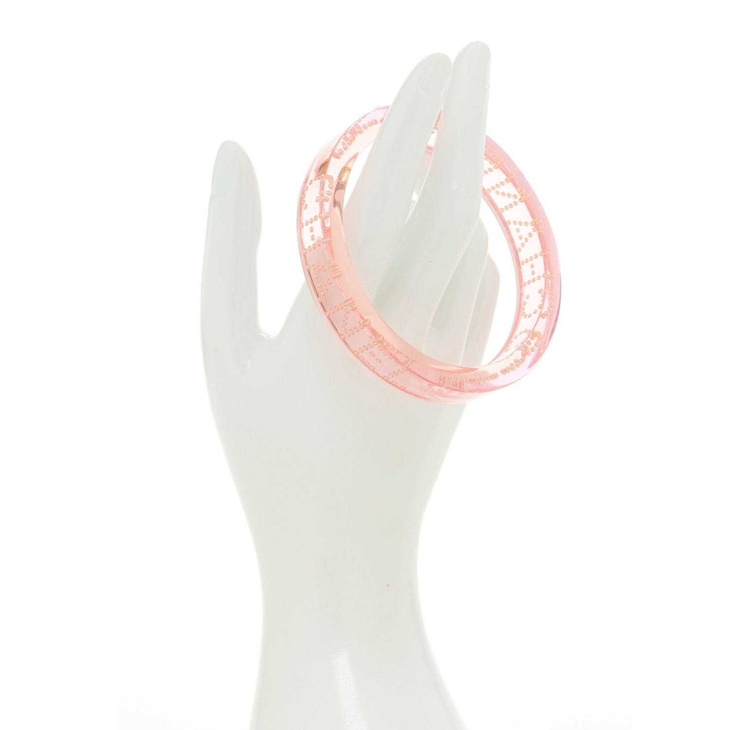 Resin Pearl Coco Cuff Transparent Pink