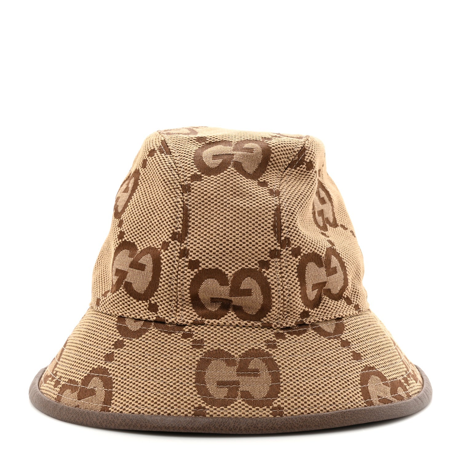 Monogram Jumbo GG Bucket Hat M Camel Ebony New Acero